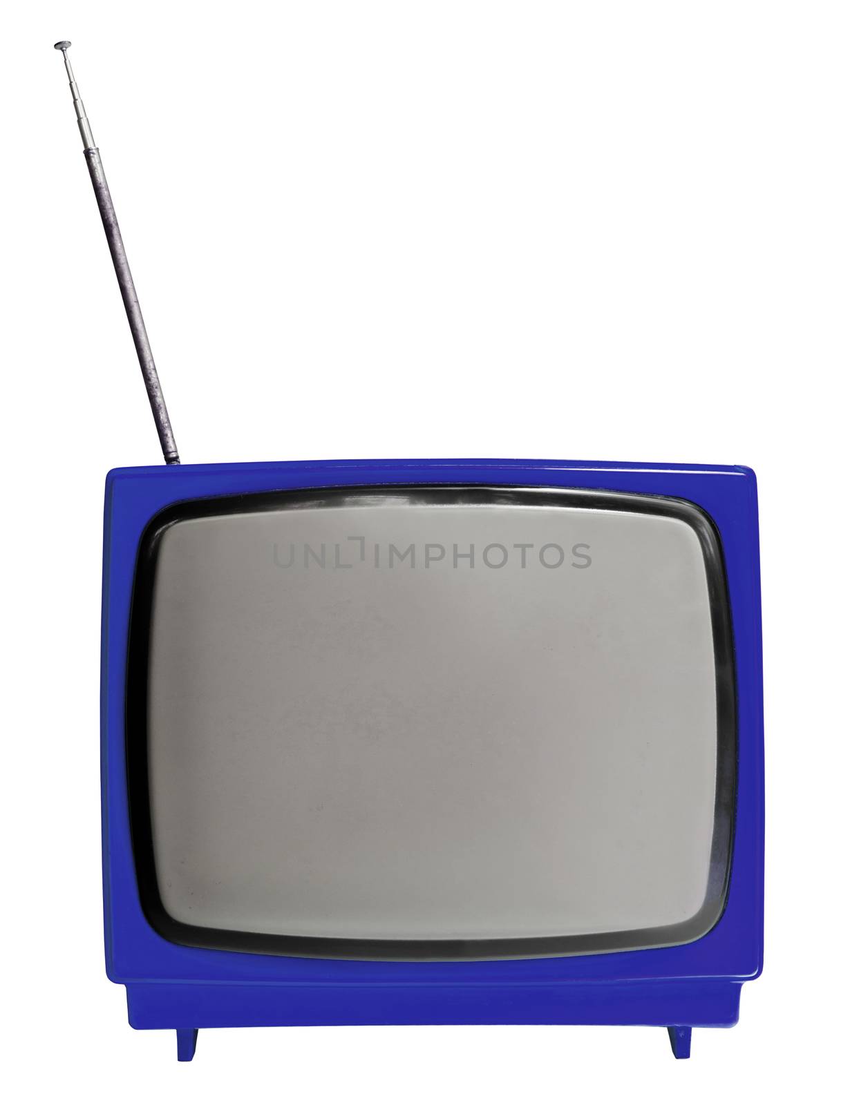 vintage television isolated on the white background by Gamjai