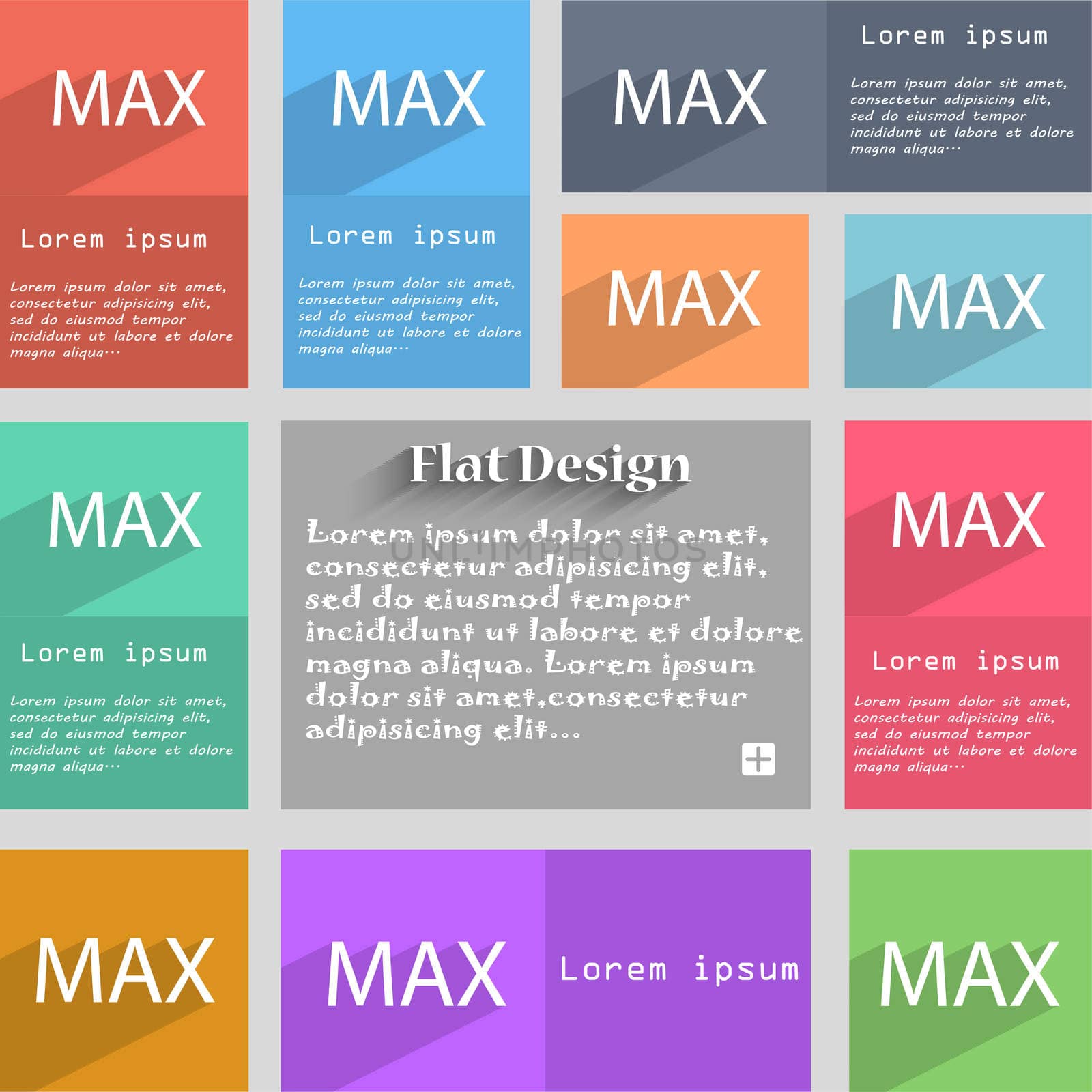 maximum sign icon. Set of colored buttons.  by serhii_lohvyniuk