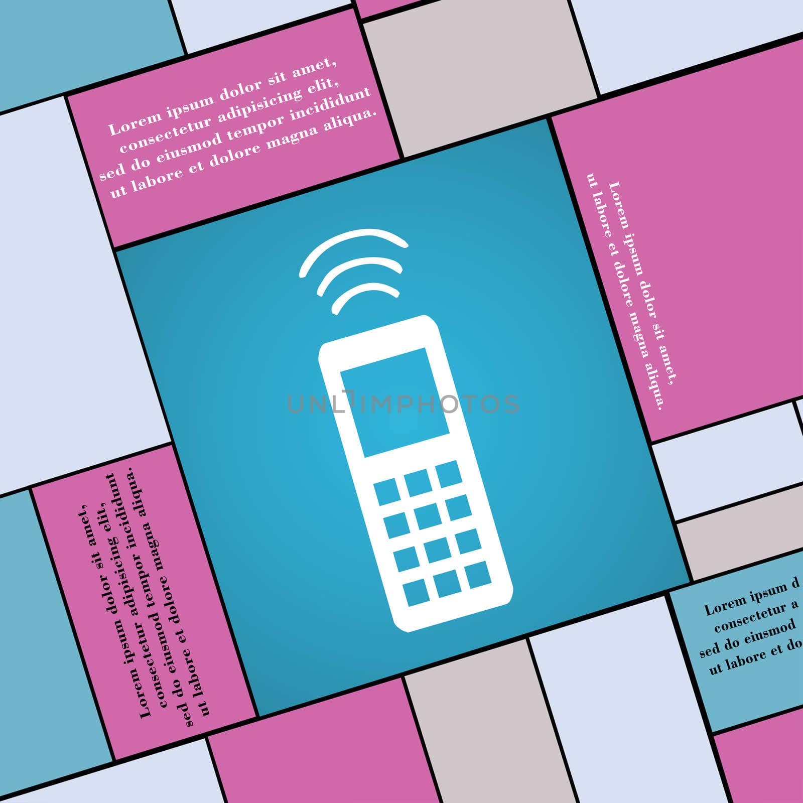 the remote control icon sign. Modern flat style for your design. illustration