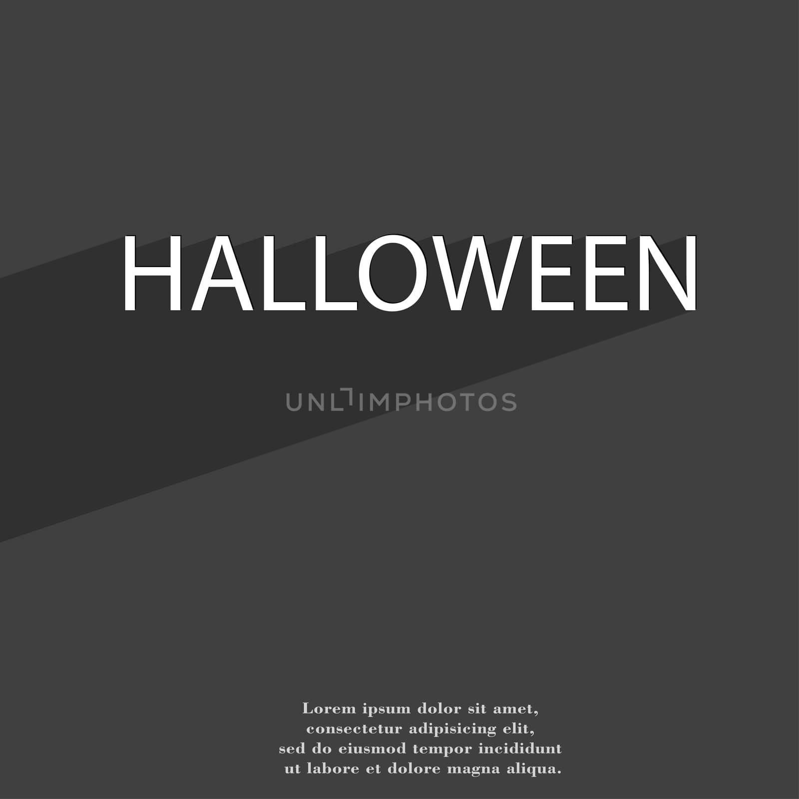 Halloween icon symbol Flat modern web design with long shadow and space for your text. illustration