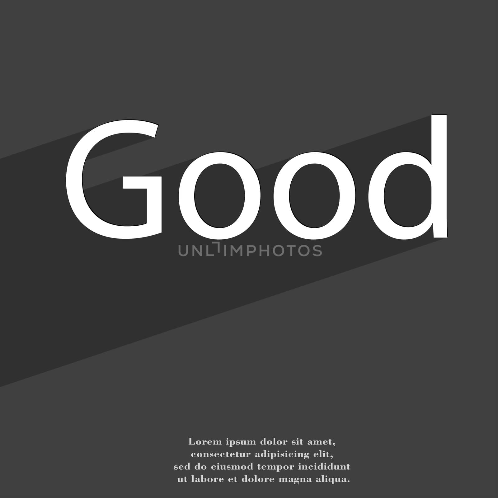 Good icon symbol Flat modern web design with long shadow and space for your text. illustration