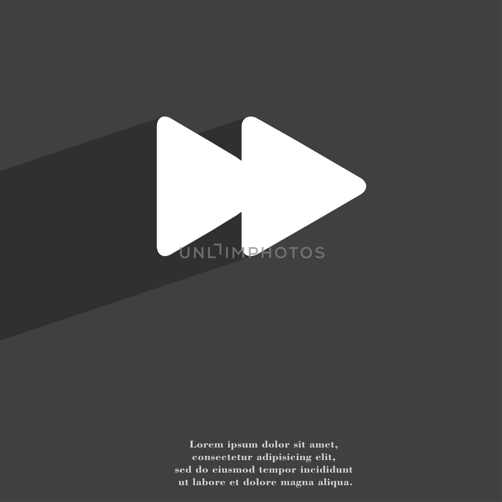 rewind icon symbol Flat modern web design with long shadow and space for your text.  by serhii_lohvyniuk