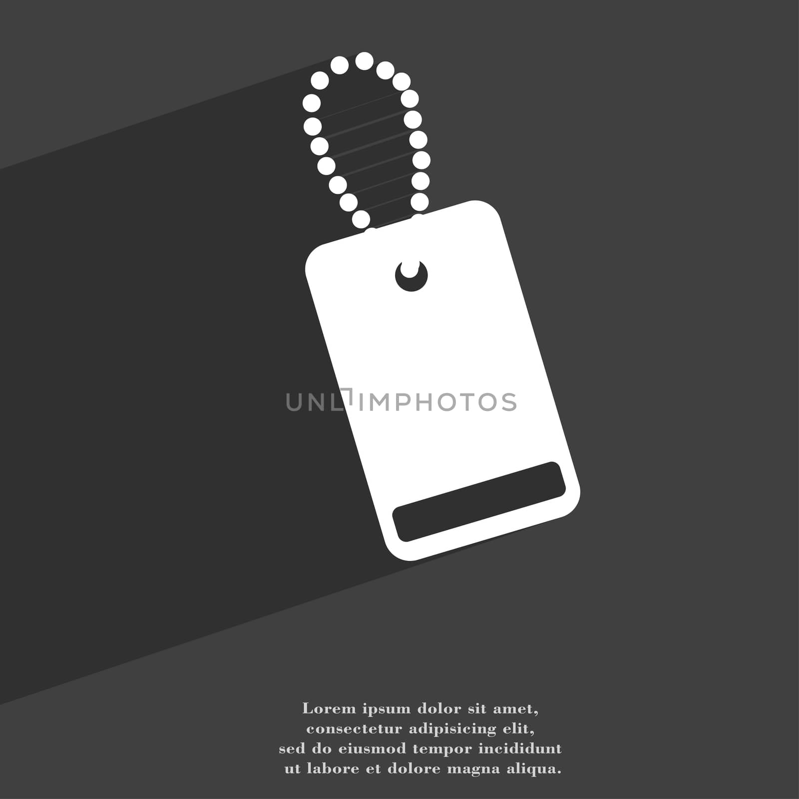 army chains icon symbol Flat modern web design with long shadow and space for your text. illustration
