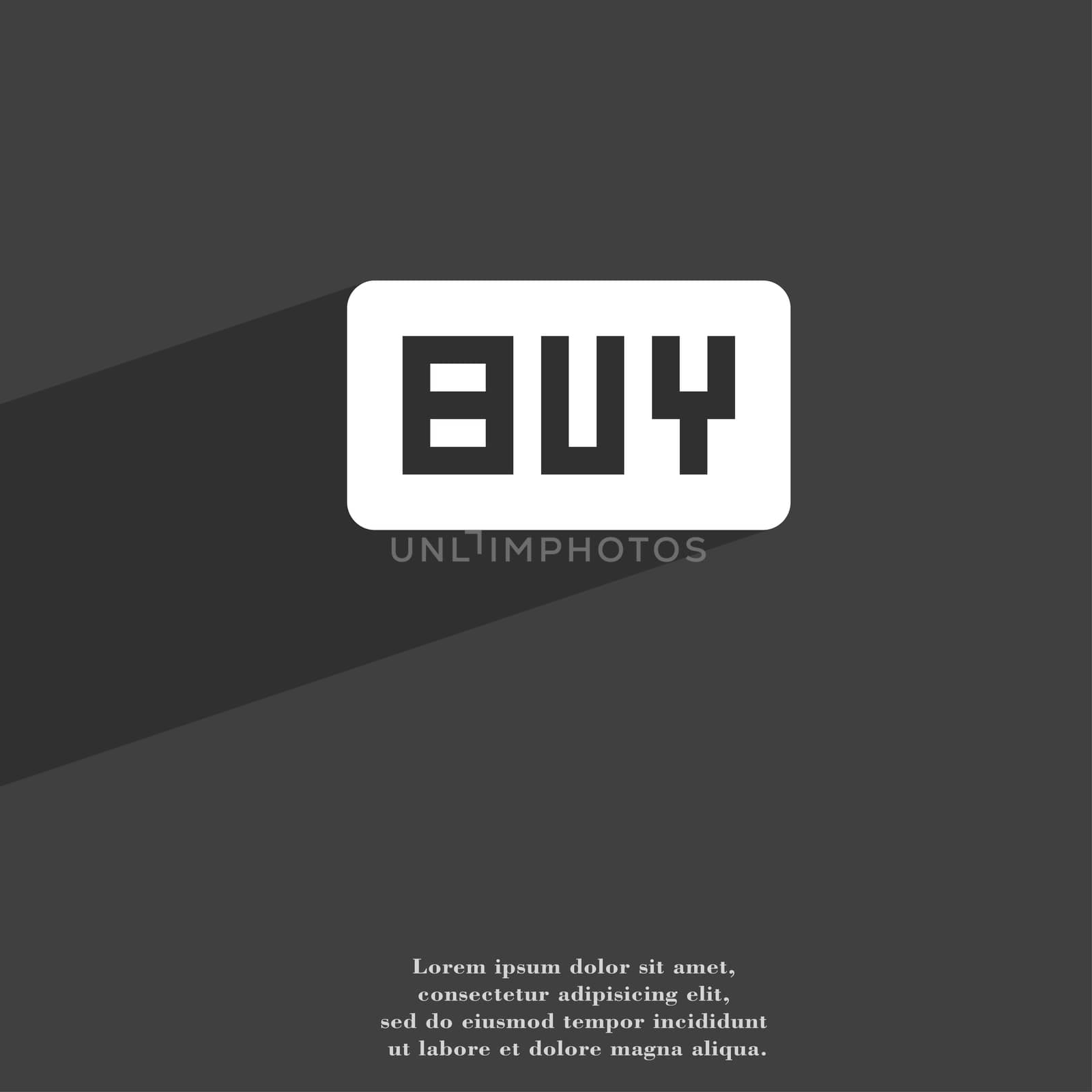 Buy, Online buying dollar usd  icon symbol Flat modern web design with long shadow and space for your text. illustration