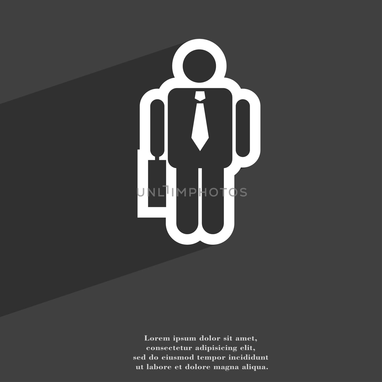 businessman icon symbol Flat modern web design with long shadow and space for your text.  by serhii_lohvyniuk