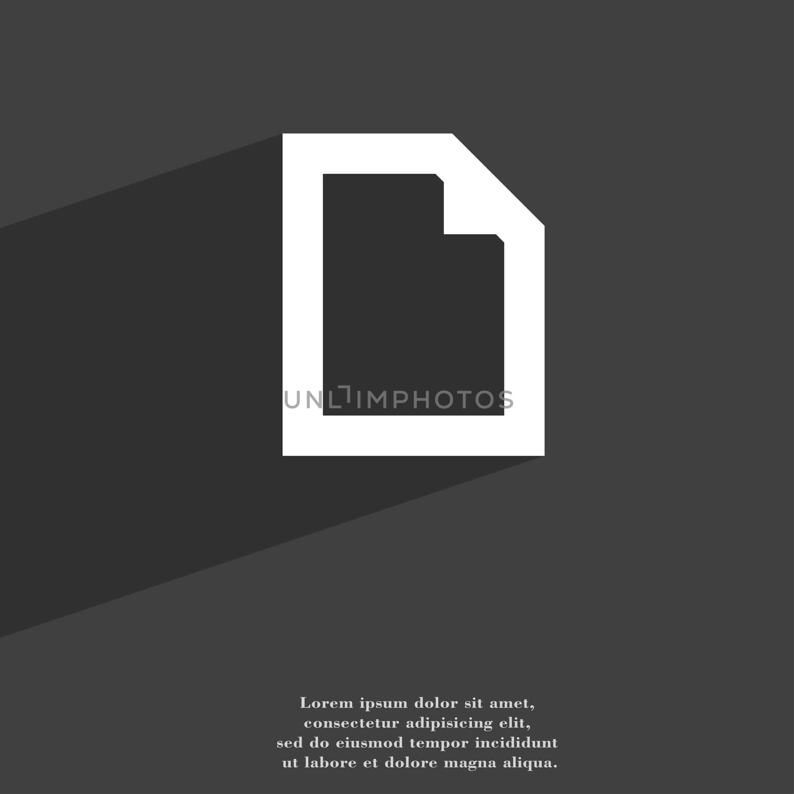 Text File document icon symbol Flat modern web design with long shadow and space for your text.  by serhii_lohvyniuk