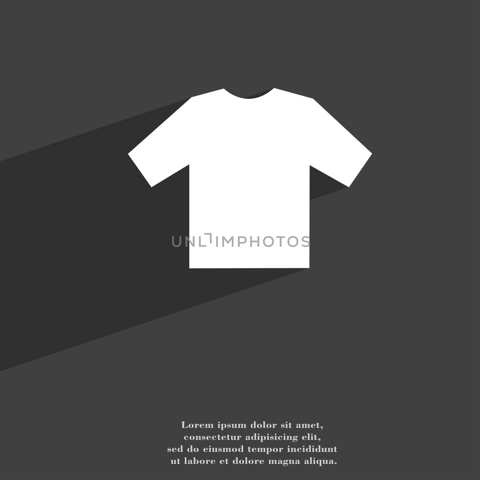 t-shirt icon symbol Flat modern web design with long shadow and space for your text.  by serhii_lohvyniuk