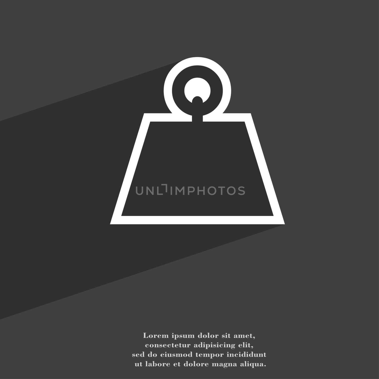 Weight icon symbol Flat modern web design with long shadow and space for your text. illustration