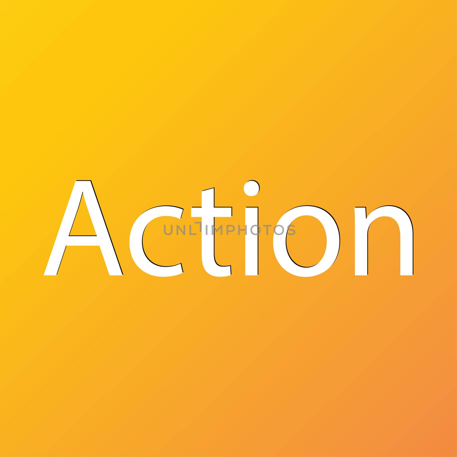 Action icon symbol Flat modern web design with long shadow and space for your text. illustration