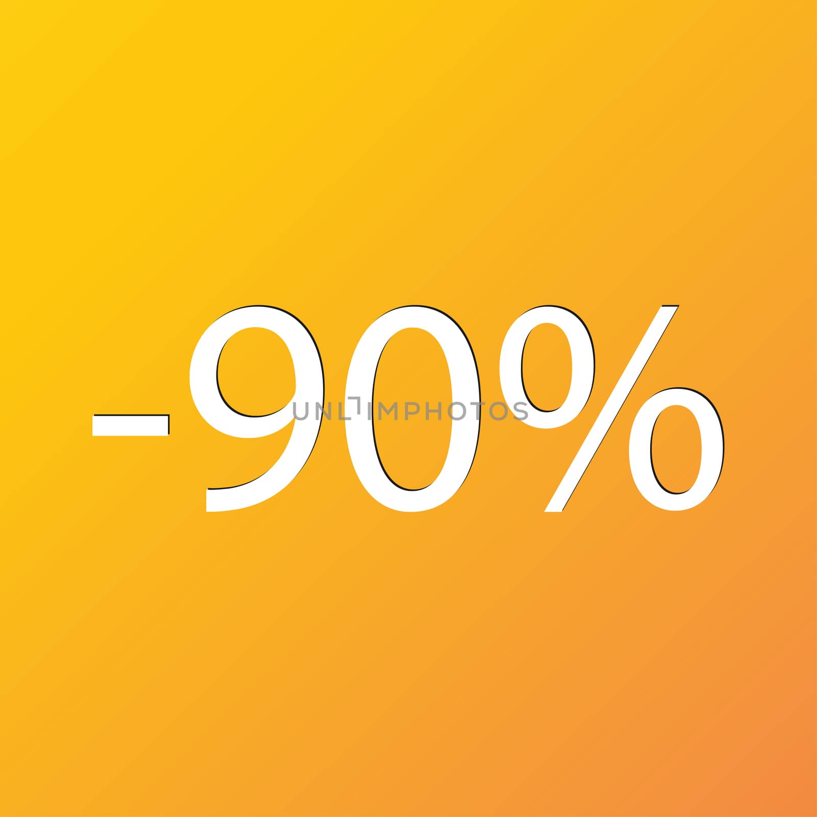 90 percent discount icon symbol Flat modern web design with long shadow and space for your text.  by serhii_lohvyniuk