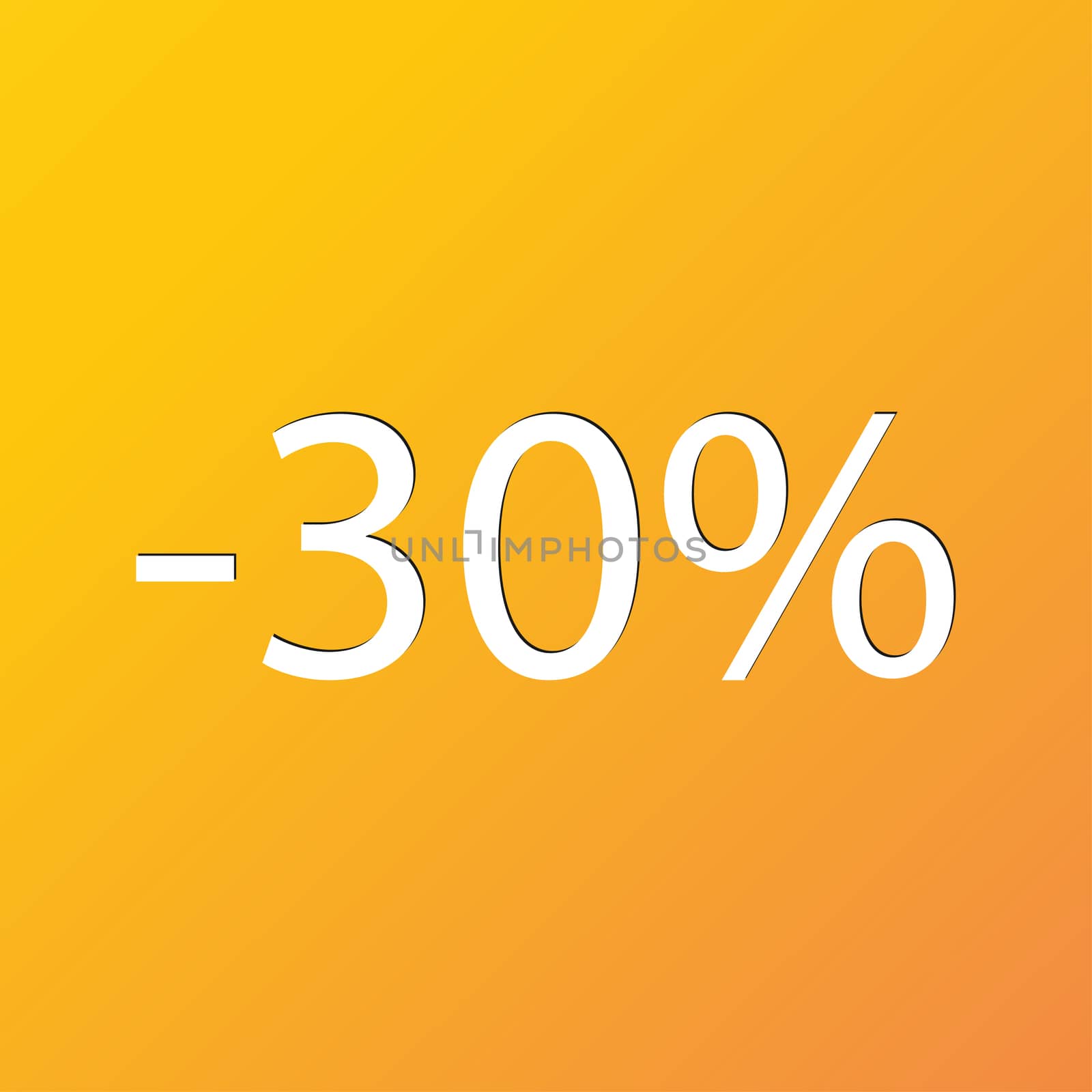 30 percent discount icon symbol Flat modern web design with long shadow and space for your text. illustration
