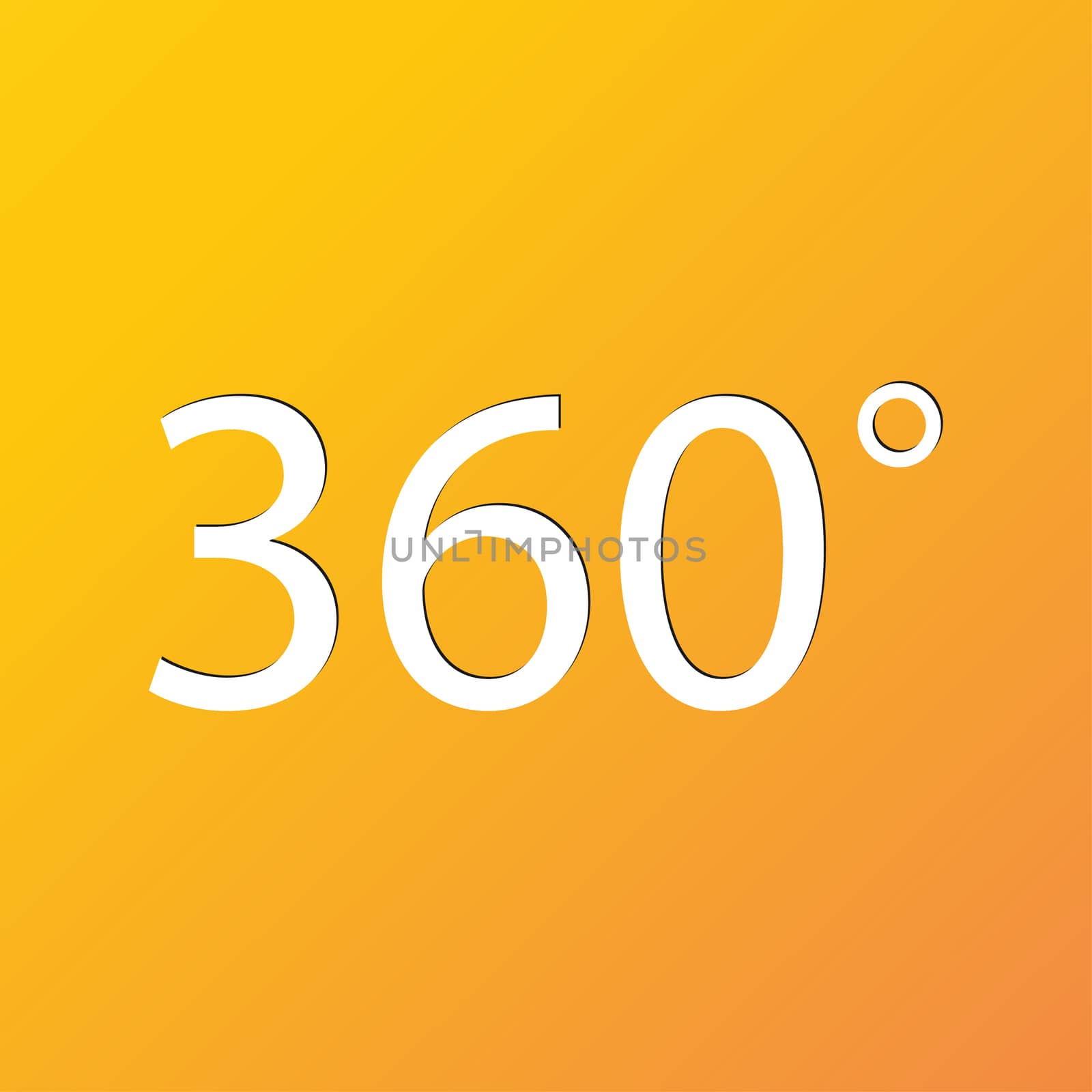 Angle 360 degrees icon symbol Flat modern web design with long shadow and space for your text.  by serhii_lohvyniuk