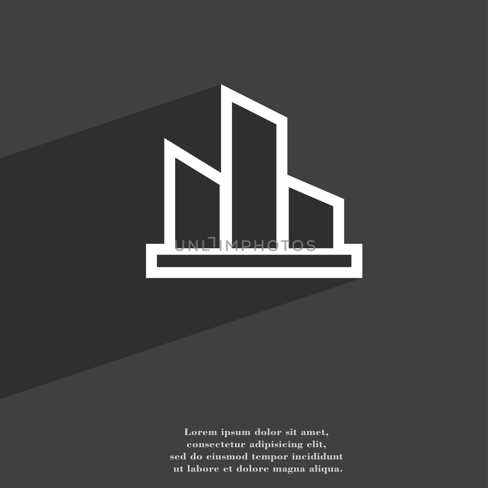 Diagram icon symbol Flat modern web design with long shadow and space for your text.  by serhii_lohvyniuk