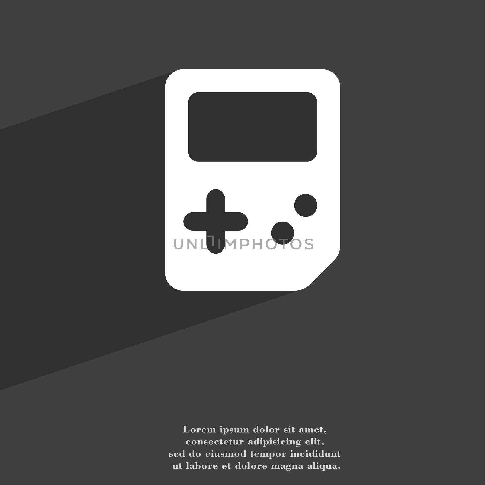 Tetris icon symbol Flat modern web design with long shadow and space for your text.  by serhii_lohvyniuk