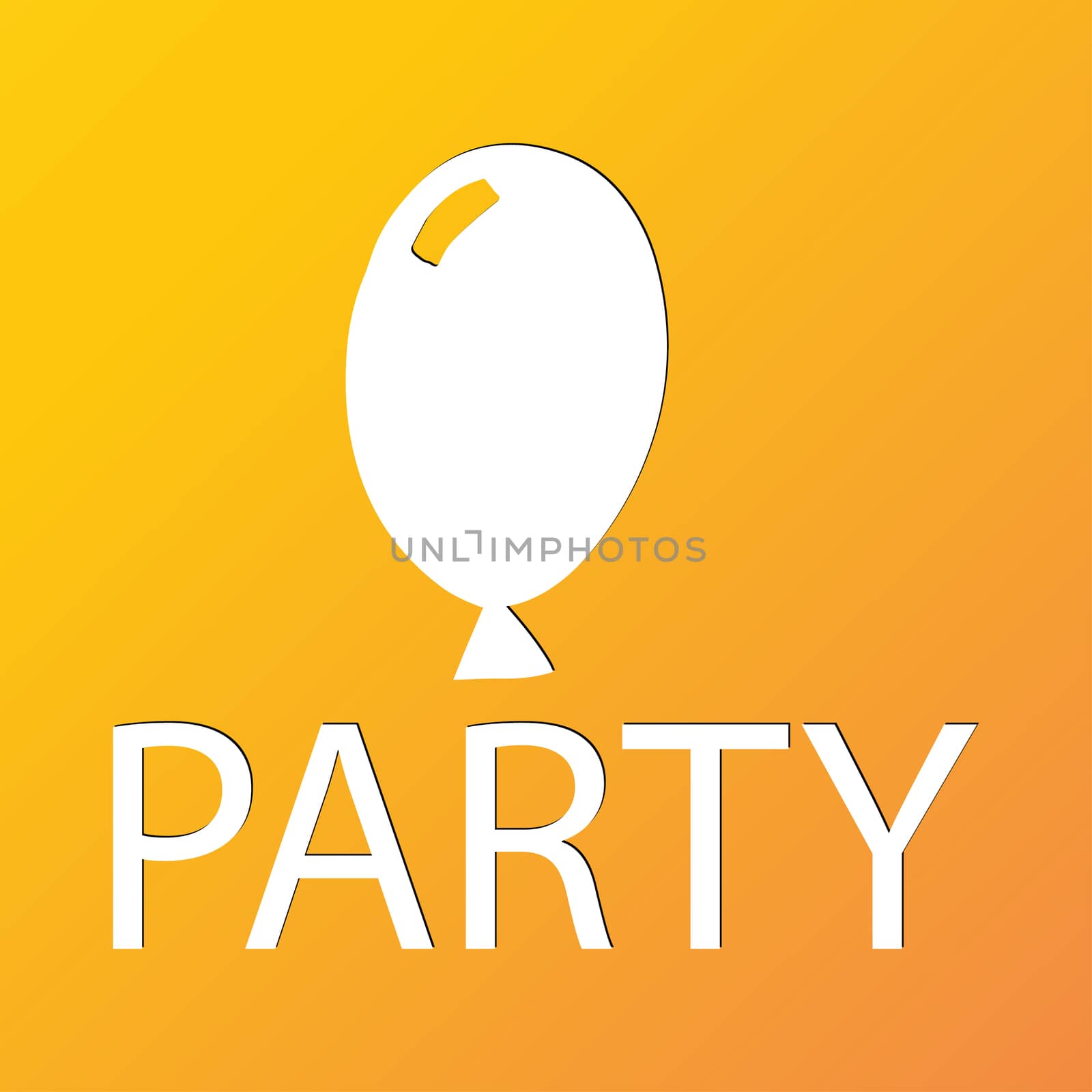 Party icon symbol Flat modern web design with long shadow and space for your text. illustration