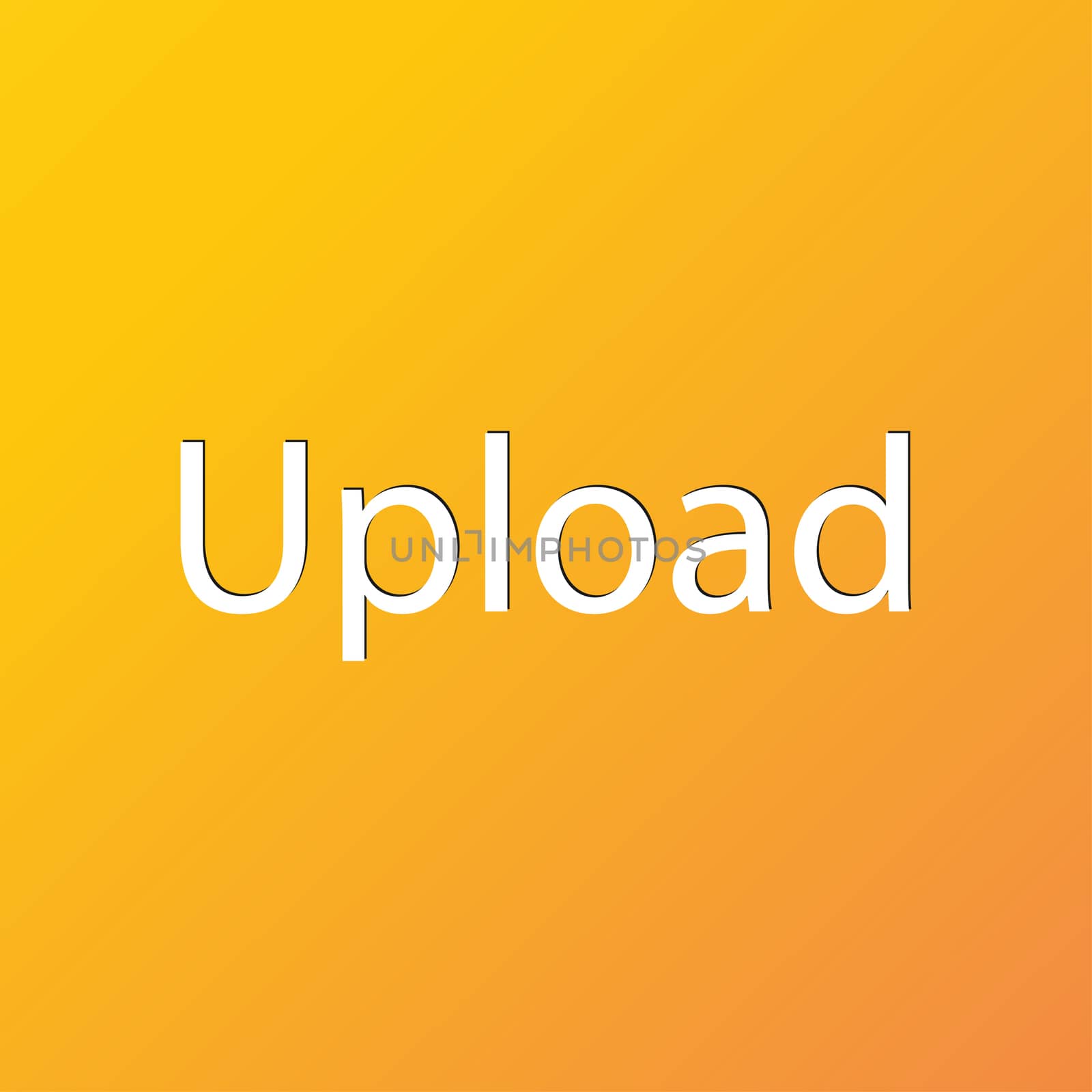 Upload icon symbol Flat modern web design with long shadow and space for your text. illustration
