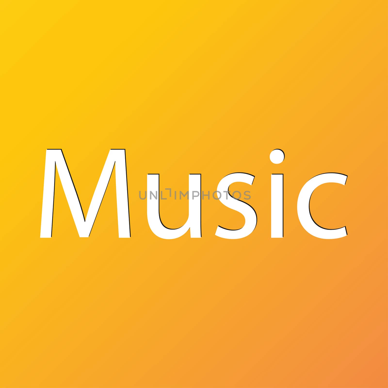music icon symbol Flat modern web design with long shadow and space for your text. illustration