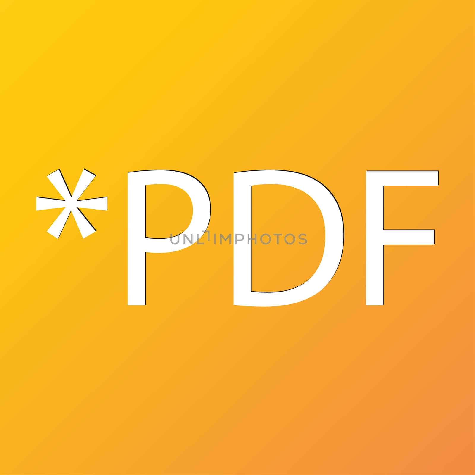 PDF file extension icon symbol Flat modern web design with long shadow and space for your text. illustration