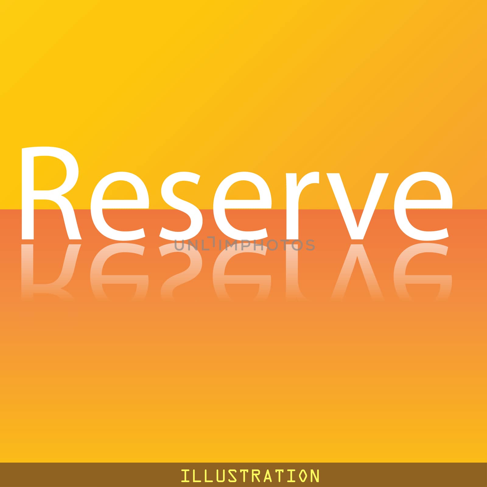 Reserved icon symbol Flat modern web design with reflection and space for your text. illustration. Raster version
