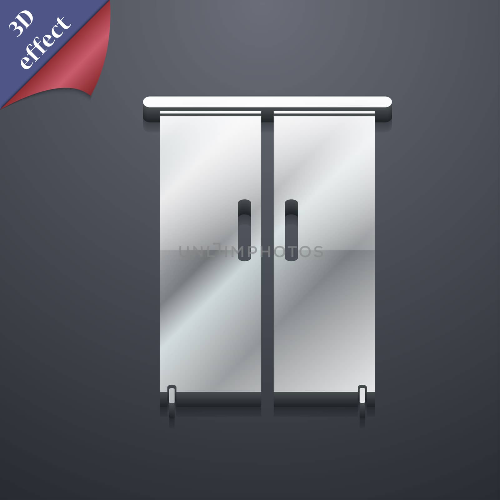 Cupboard icon symbol. 3D style. Trendy, modern design with space for your text . Rastrized by serhii_lohvyniuk