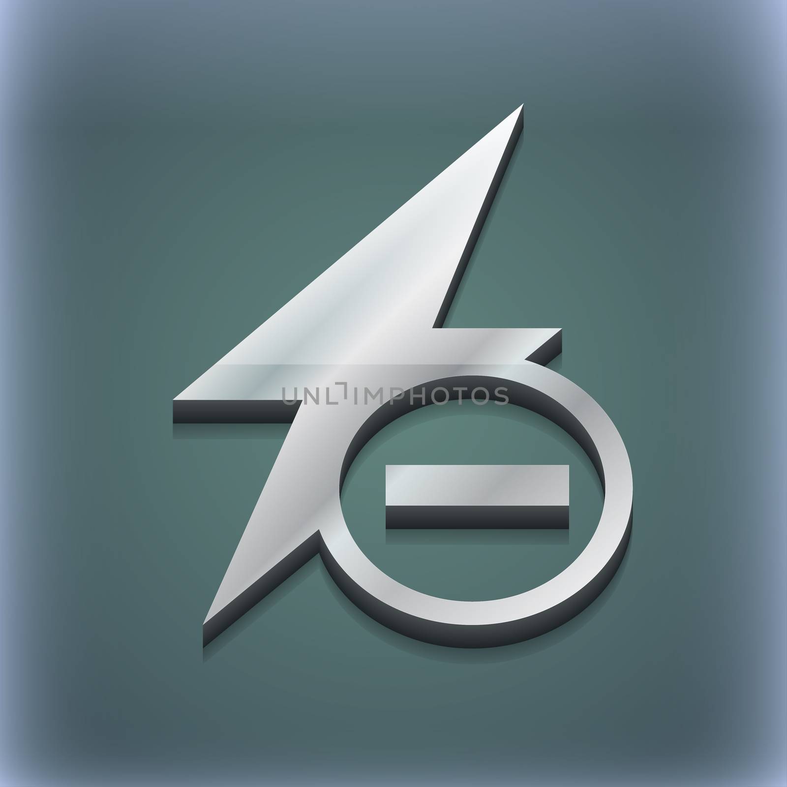 Photo flash icon symbol. 3D style. Trendy, modern design with space for your text . Raster by serhii_lohvyniuk