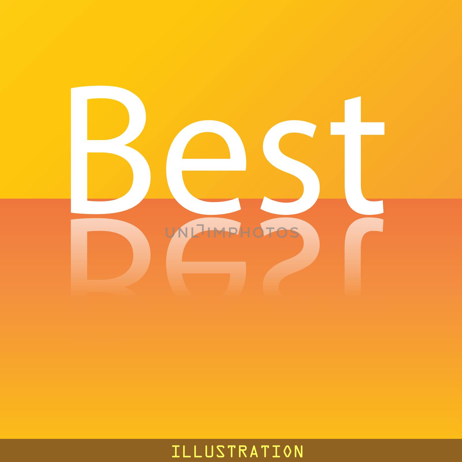 Best seller icon symbol Flat modern web design with reflection and space for your text. illustration. Raster version
