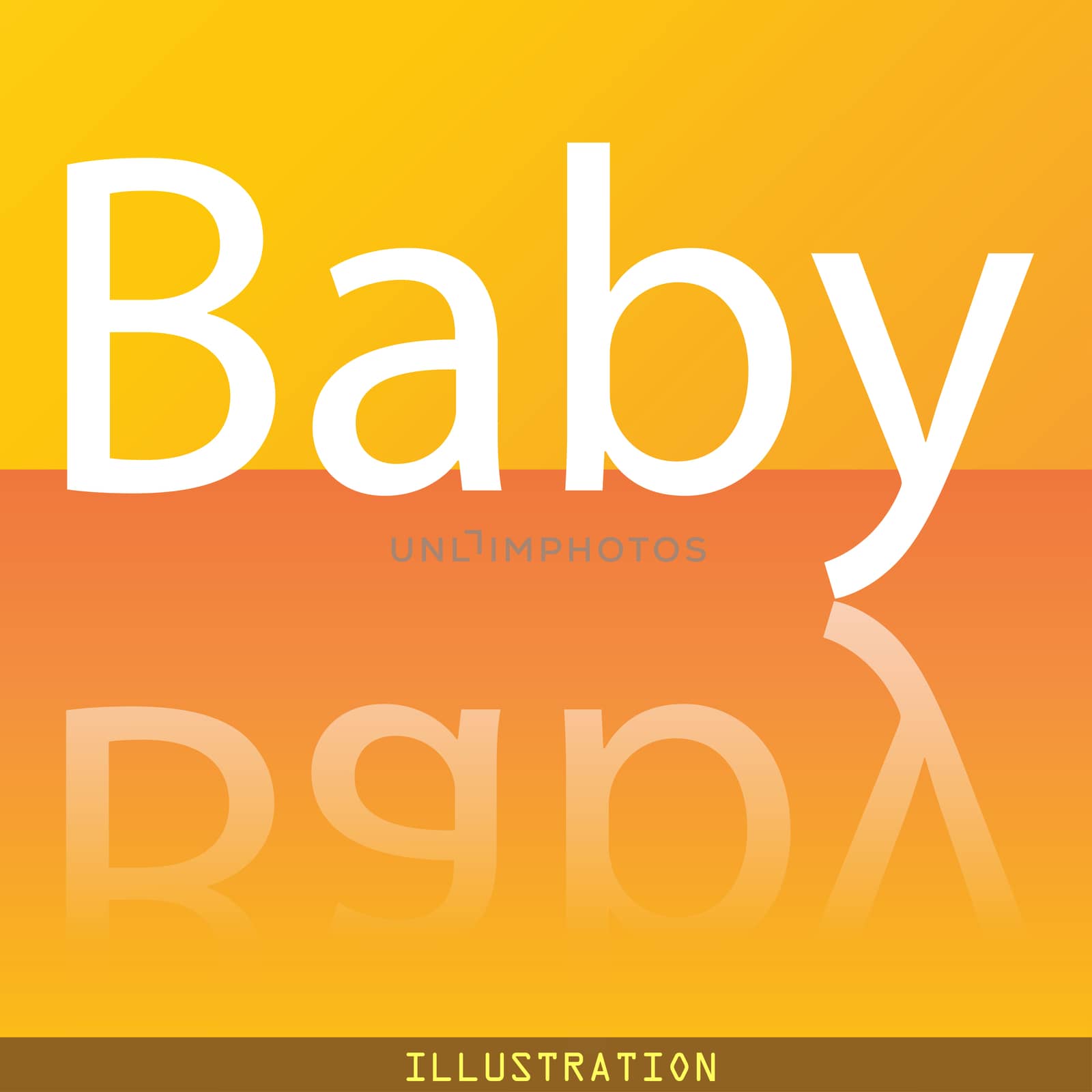 Baby on board icon symbol Flat modern web design with reflection and space for your text. illustration. Raster version