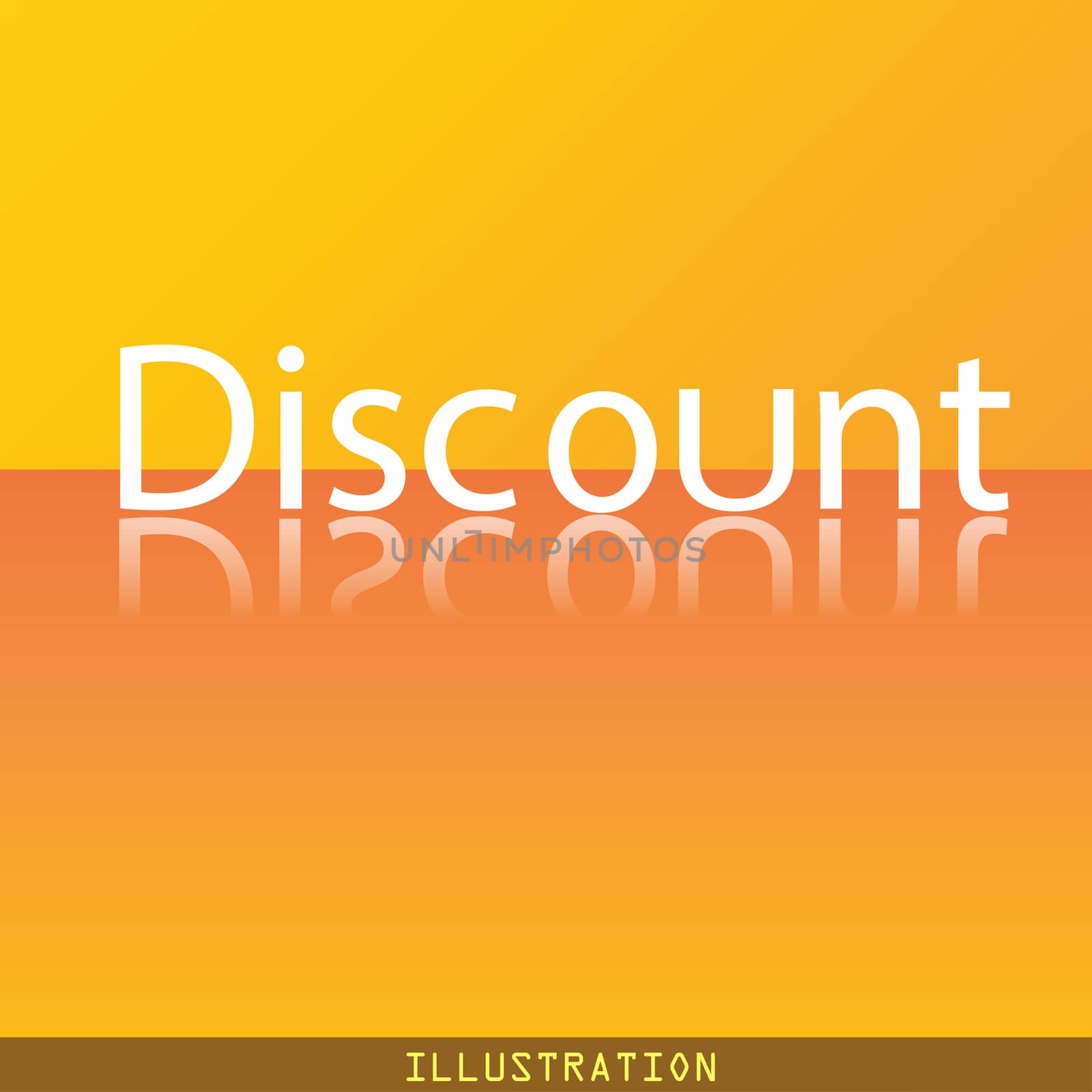 discount icon symbol Flat modern web design with reflection and space for your text. illustration. Raster version