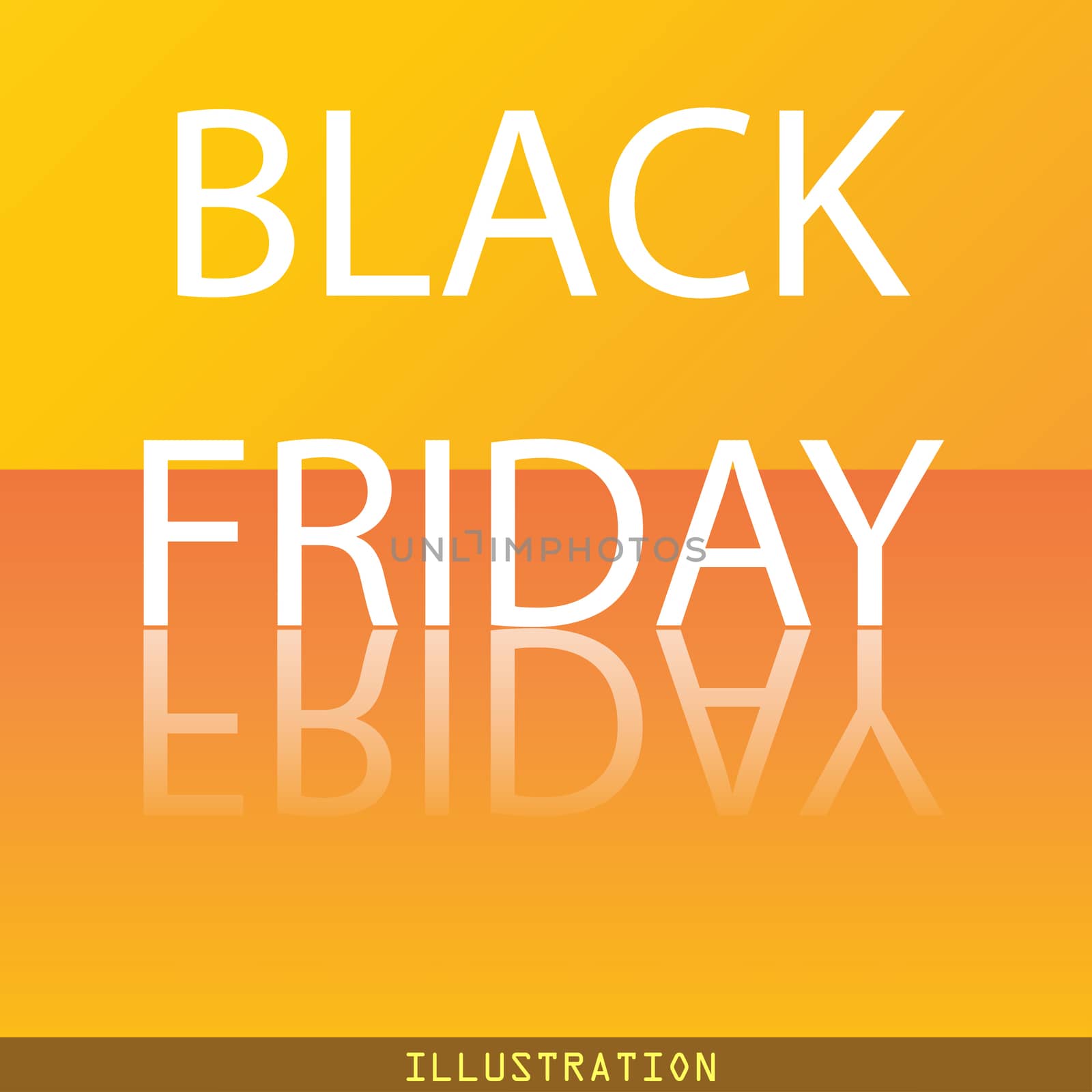 Black friday icon symbol Flat modern web design with reflection and space for your text. . Raster by serhii_lohvyniuk