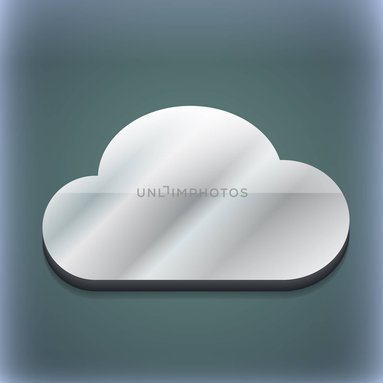 cloud icon symbol. 3D style. Trendy, modern design with space for your text . Raster by serhii_lohvyniuk