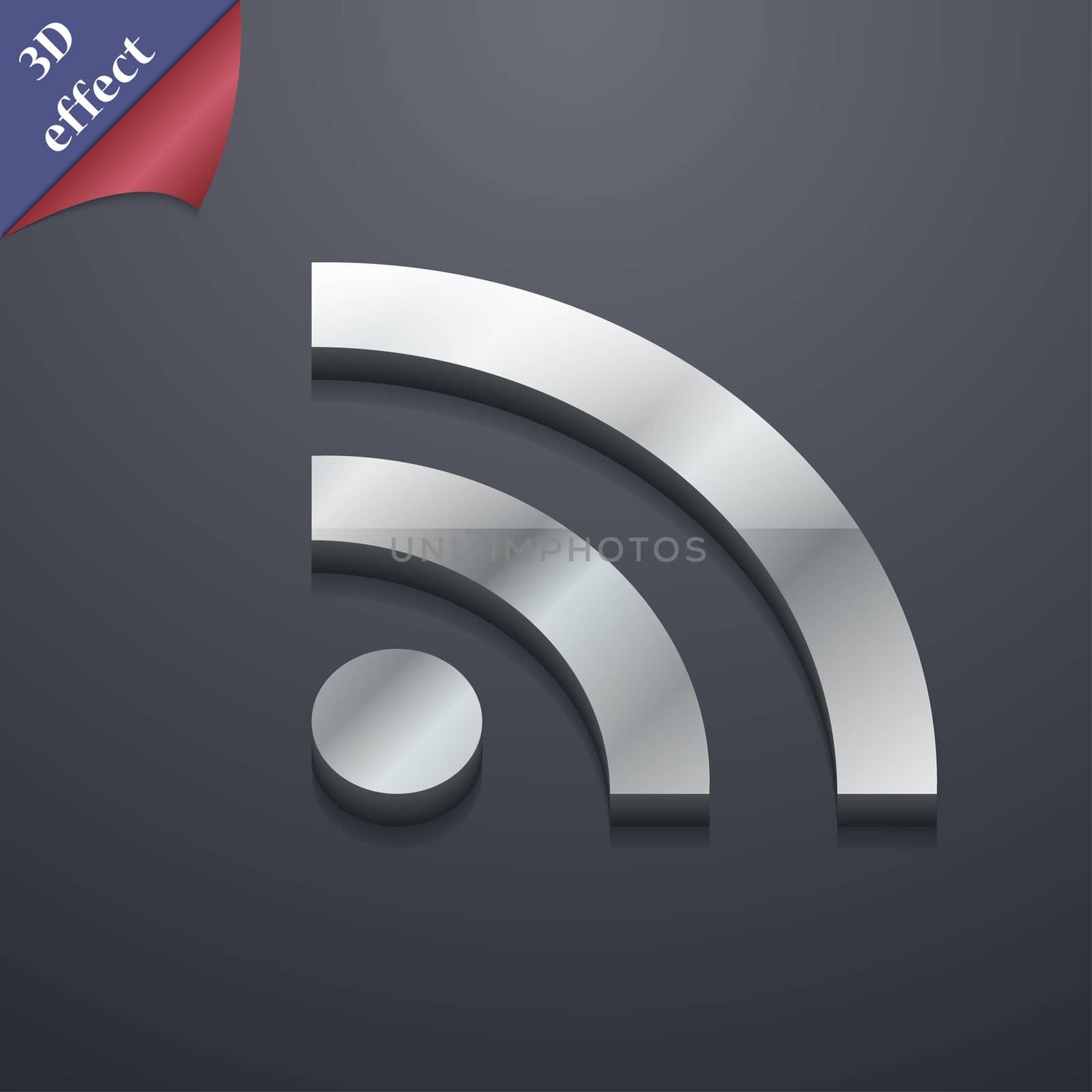 Wifi, Wi-fi, Wireless Network icon symbol. 3D style. Trendy, modern design with space for your text . Rastrized by serhii_lohvyniuk