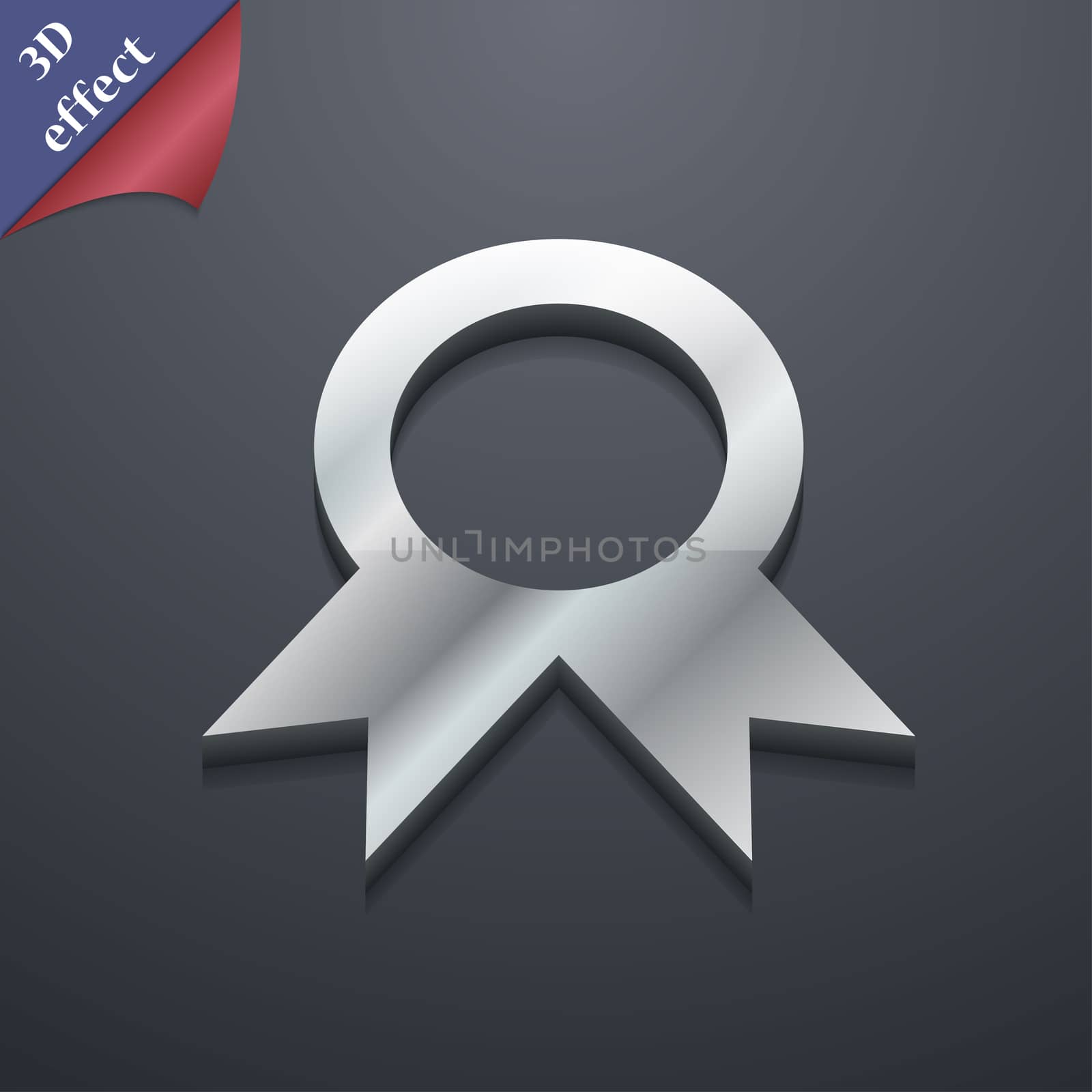 Award, Prize for winner icon symbol. 3D style. Trendy, modern design with space for your text illustration. Rastrized copy