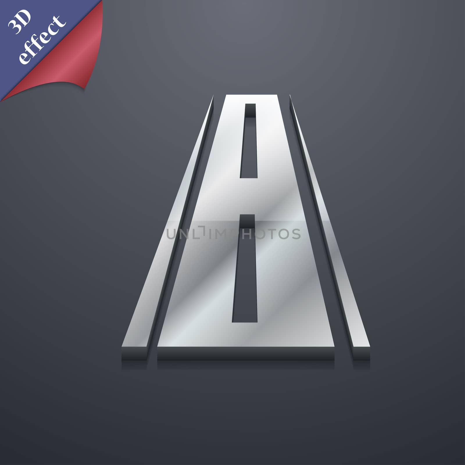Road icon symbol. 3D style. Trendy, modern design with space for your text . Rastrized by serhii_lohvyniuk