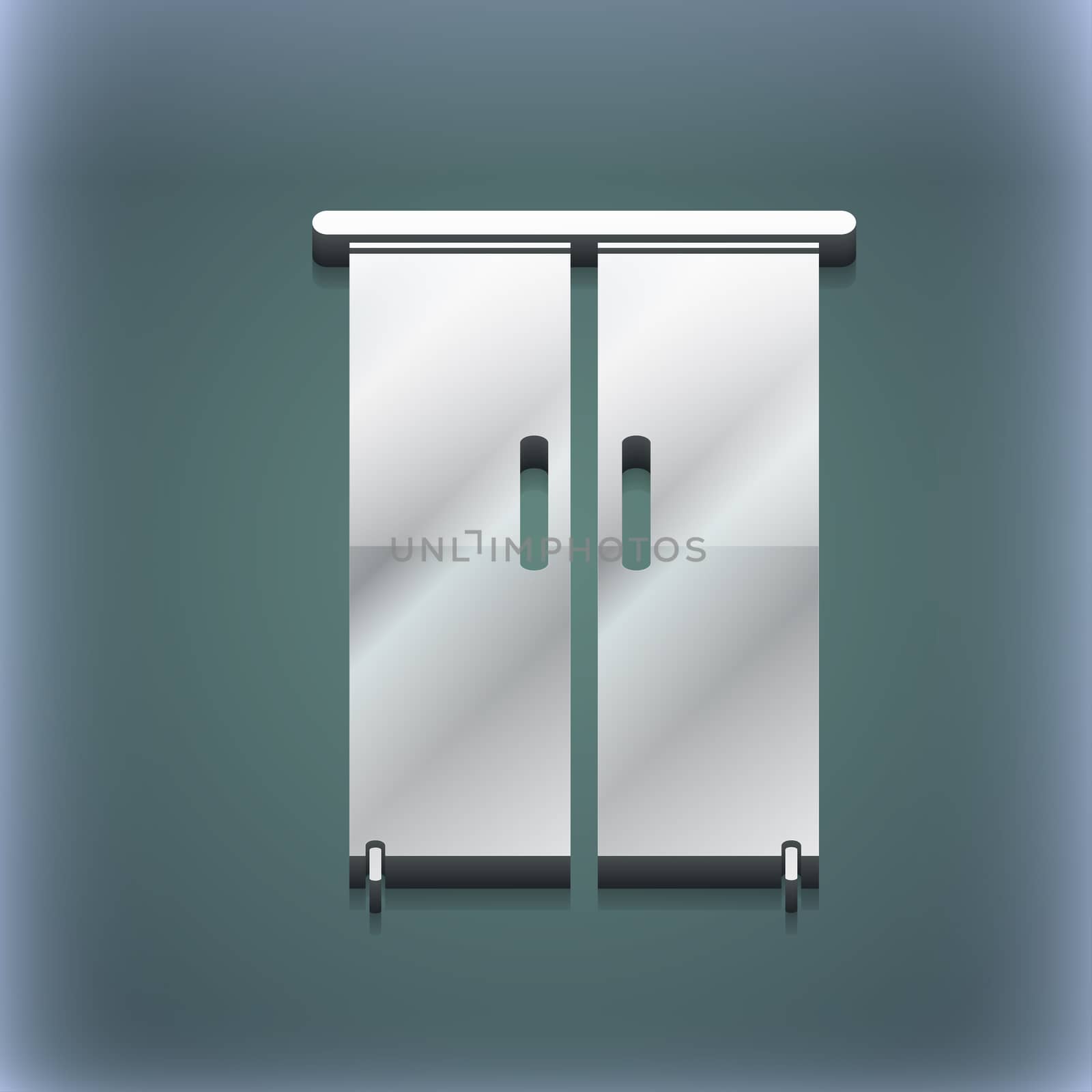 Cupboard icon symbol. 3D style. Trendy, modern design with space for your text . Raster by serhii_lohvyniuk