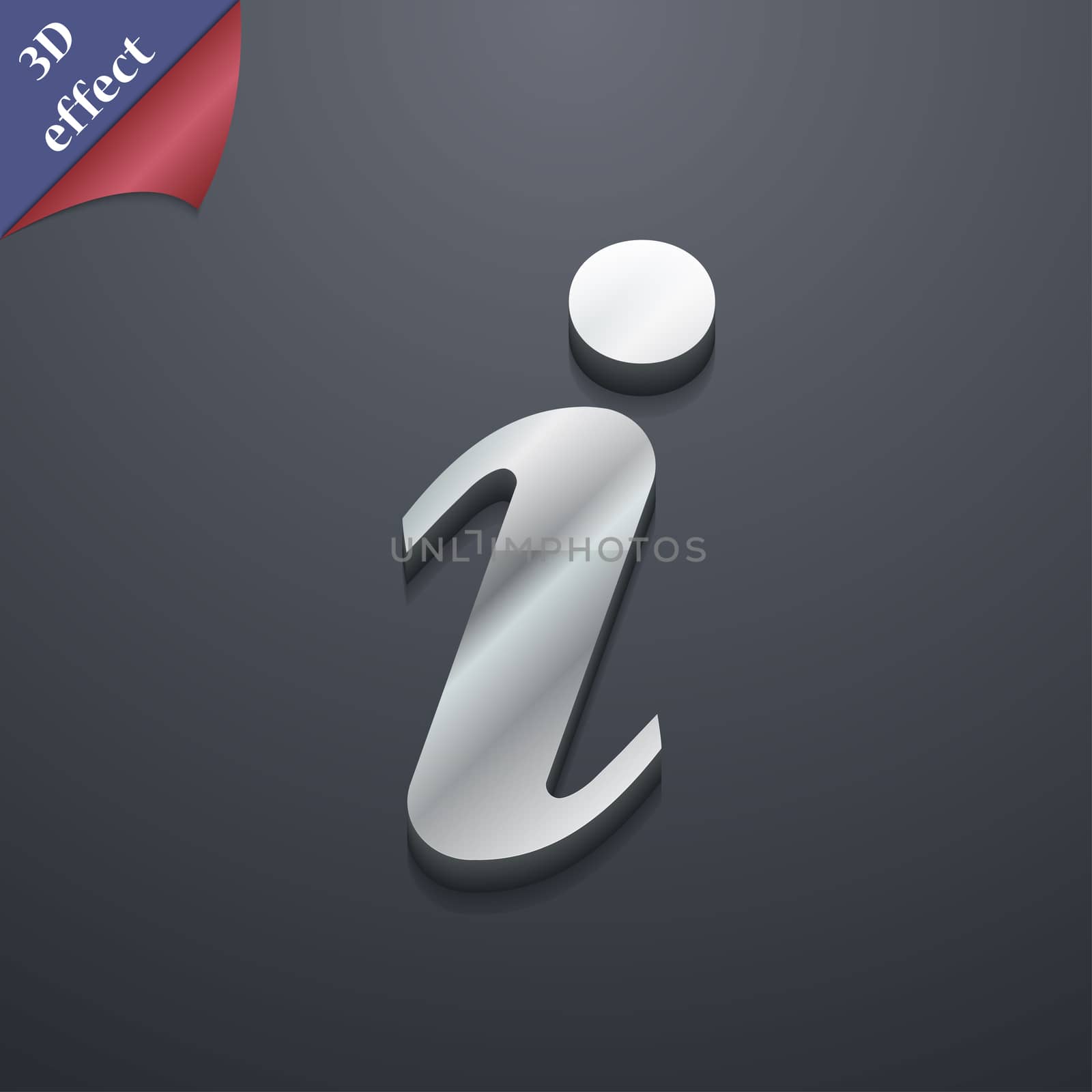 Information, Info icon symbol. 3D style. Trendy, modern design with space for your text illustration. Rastrized copy