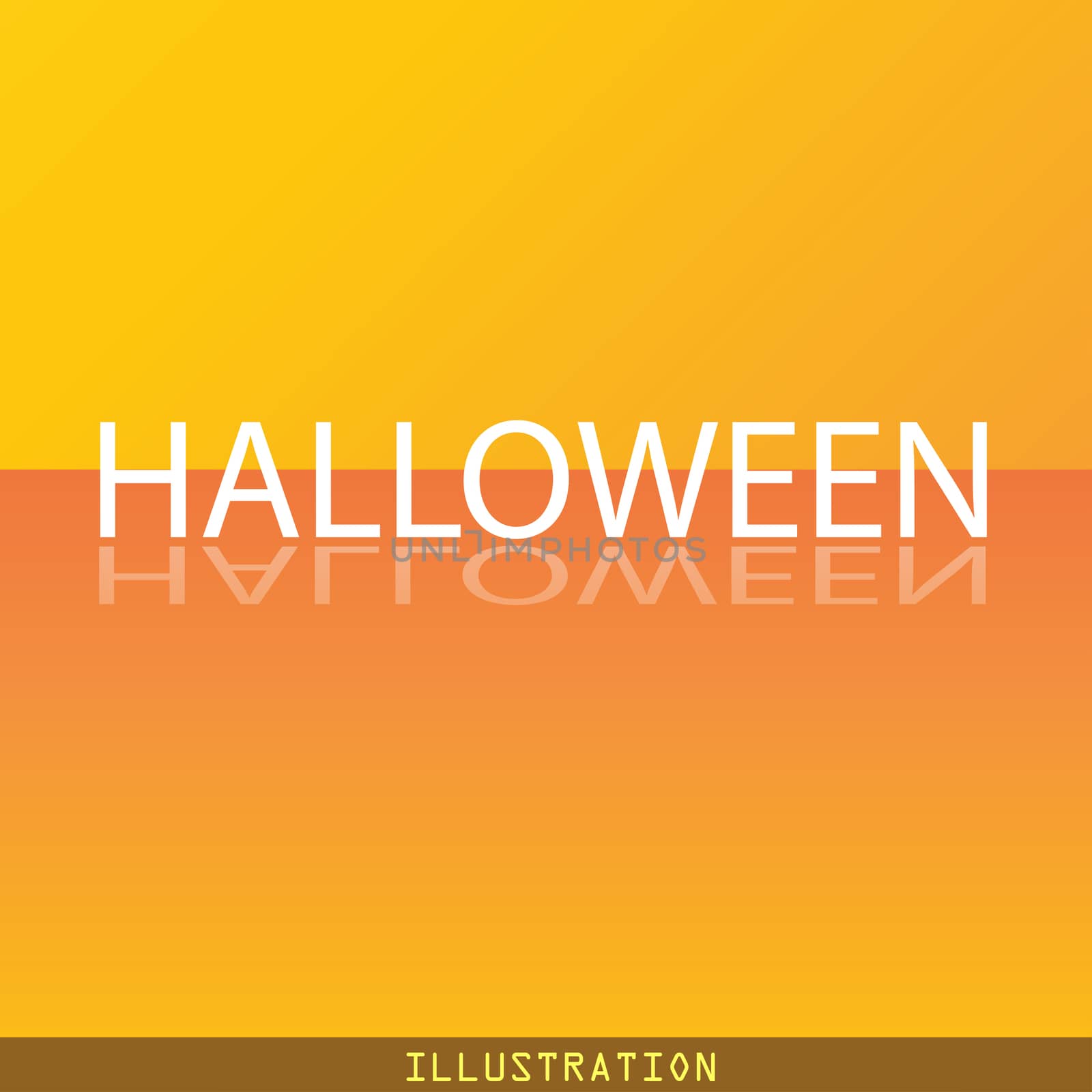 Halloween icon symbol Flat modern web design with reflection and space for your text. illustration. Raster version