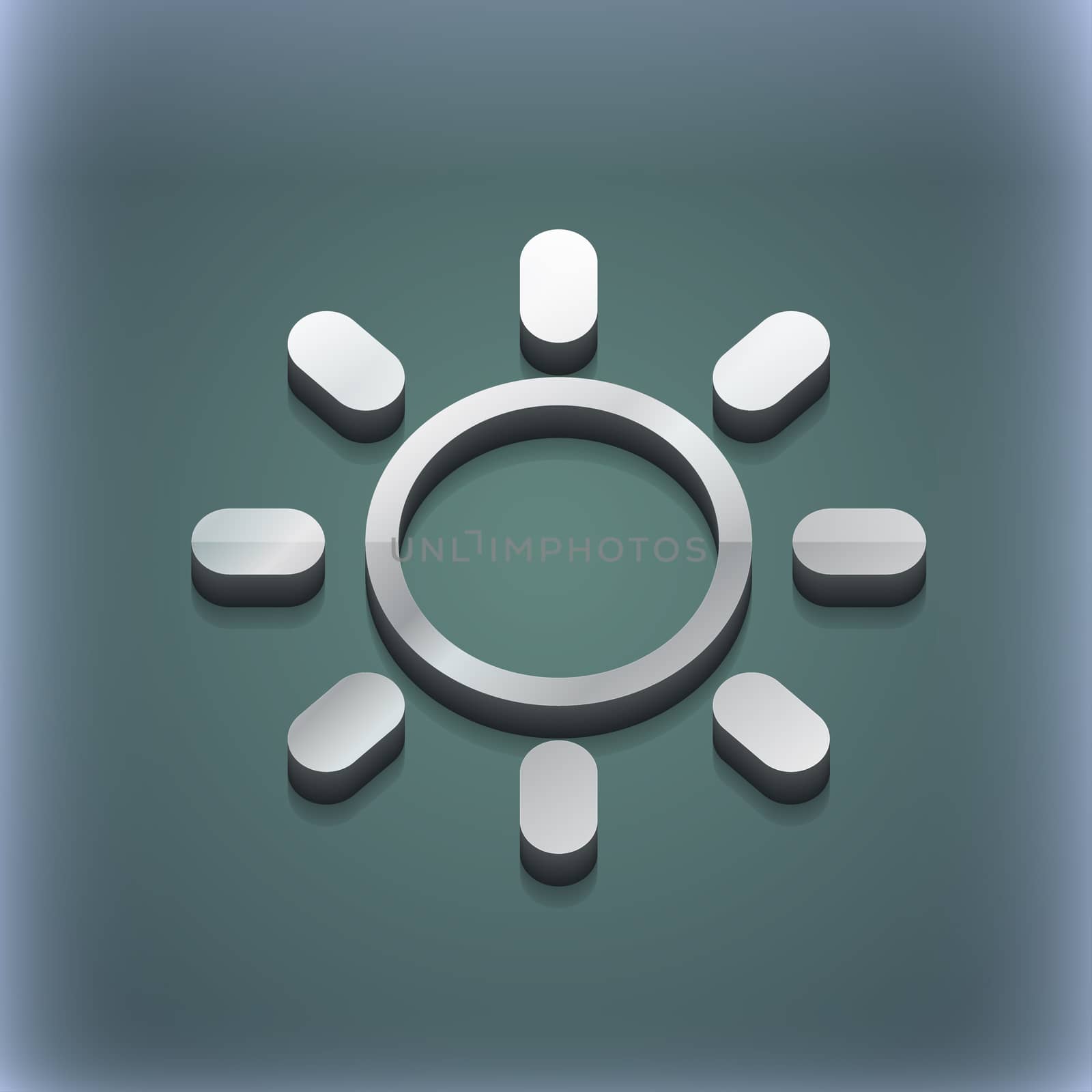 Brightness icon symbol. 3D style. Trendy, modern design with space for your text . Raster by serhii_lohvyniuk