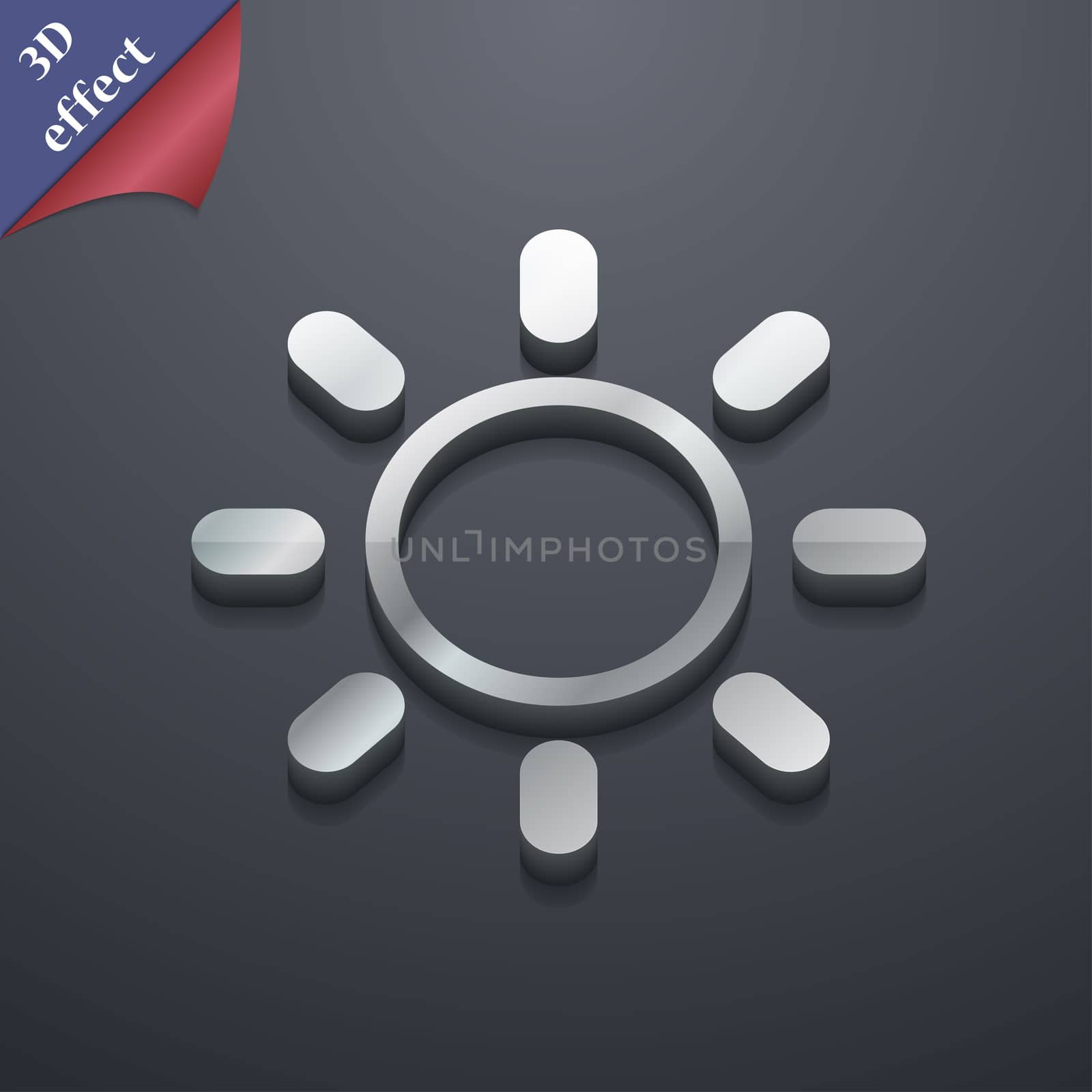 Brightness icon symbol. 3D style. Trendy, modern design with space for your text illustration. Rastrized copy