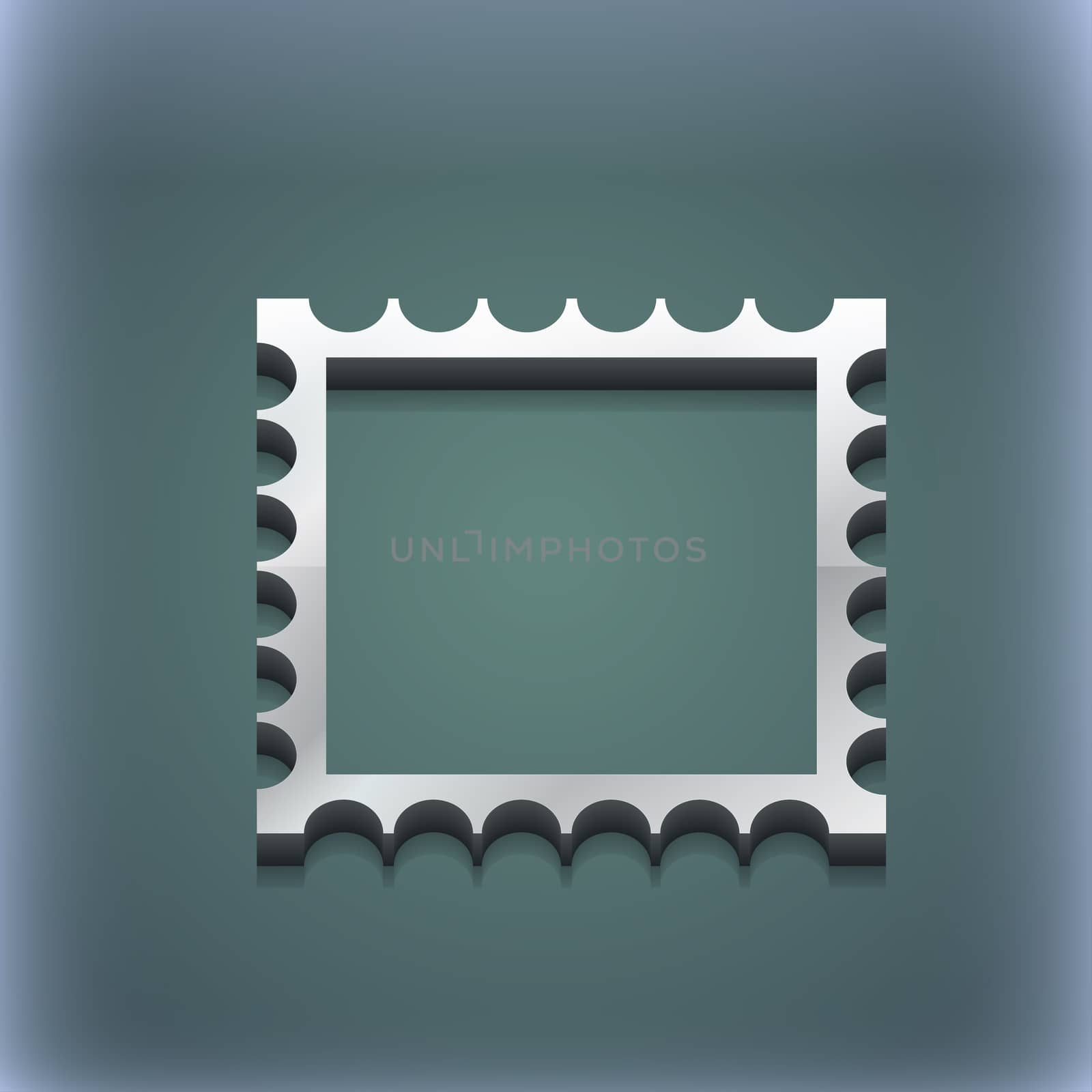 Photo frame template icon symbol. 3D style. Trendy, modern design with space for your text . Raster by serhii_lohvyniuk