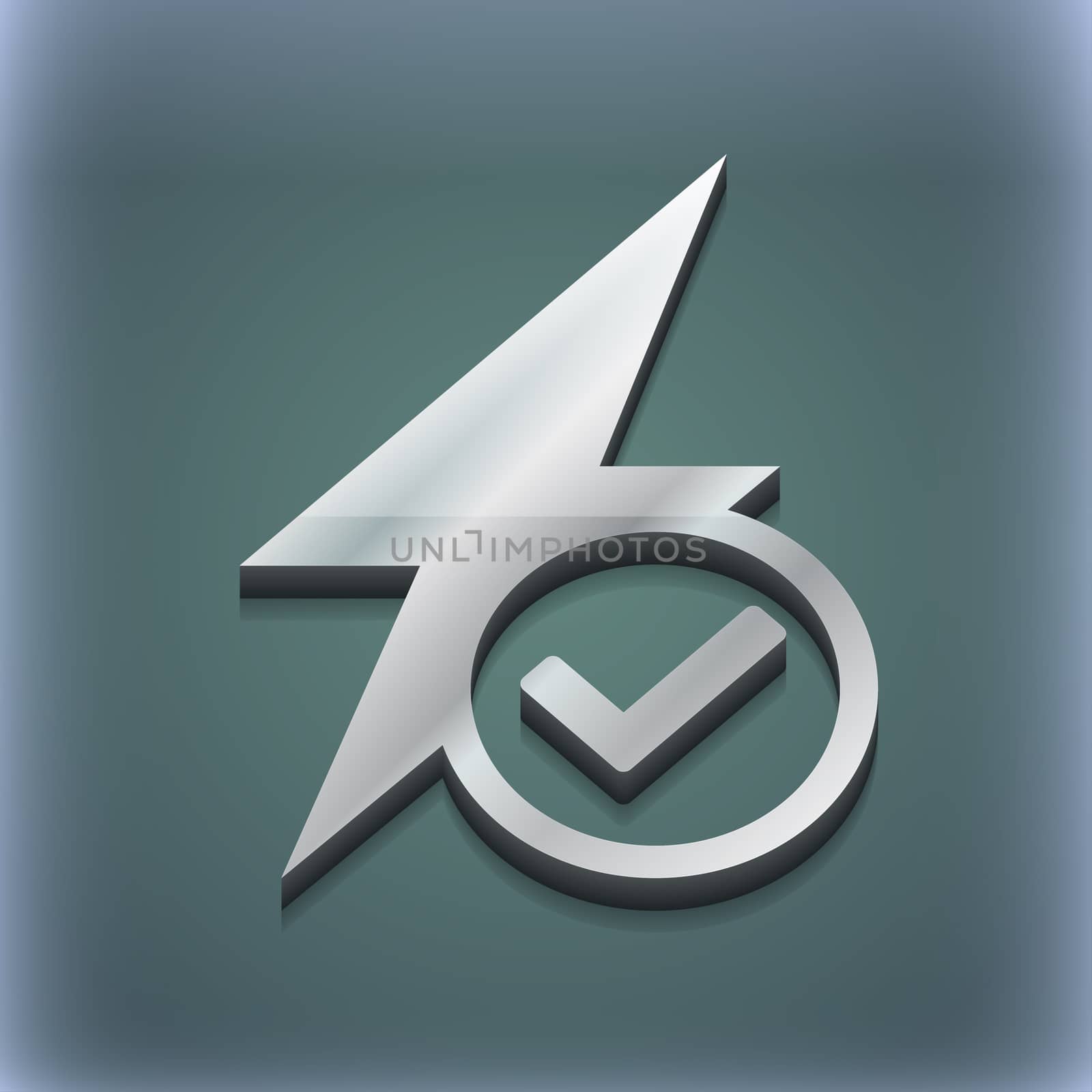 Photo flash icon symbol. 3D style. Trendy, modern design with space for your text illustration. Raster version