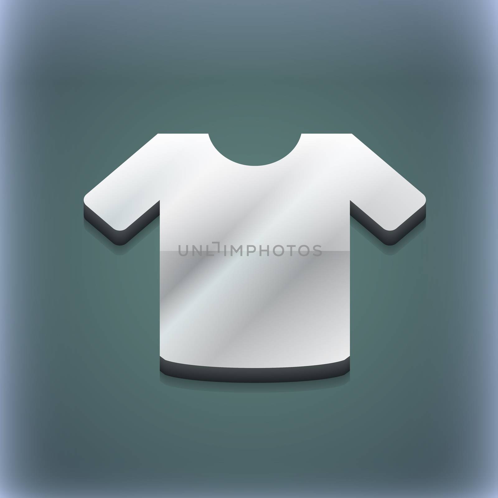 T-shirt, Clothes icon symbol. 3D style. Trendy, modern design with space for your text illustration. Raster version
