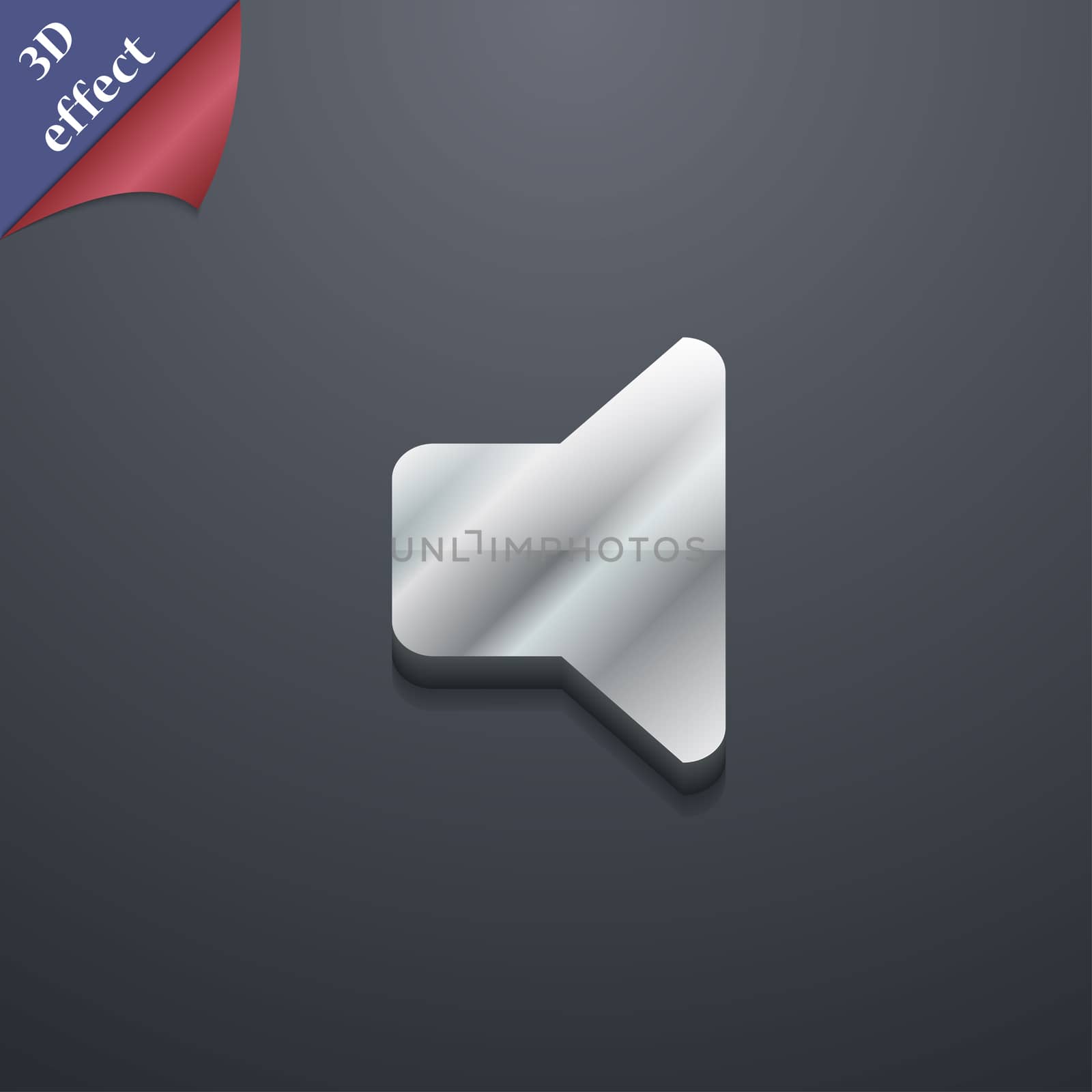 Speaker volume, Sound icon symbol. 3D style. Trendy, modern design with space for your text . Rastrized by serhii_lohvyniuk