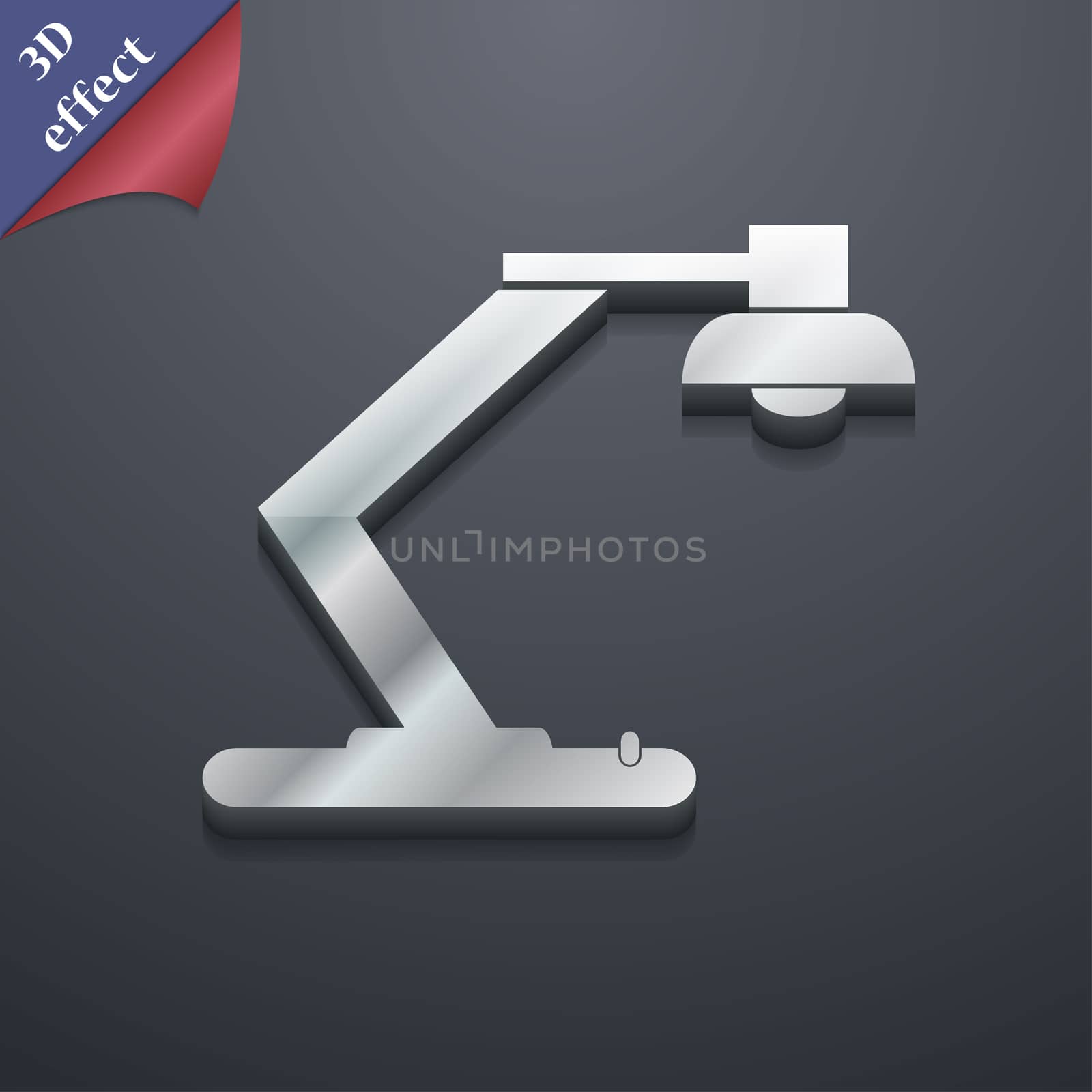 light, bulb, electricity icon symbol. 3D style. Trendy, modern design with space for your text illustration. Rastrized copy