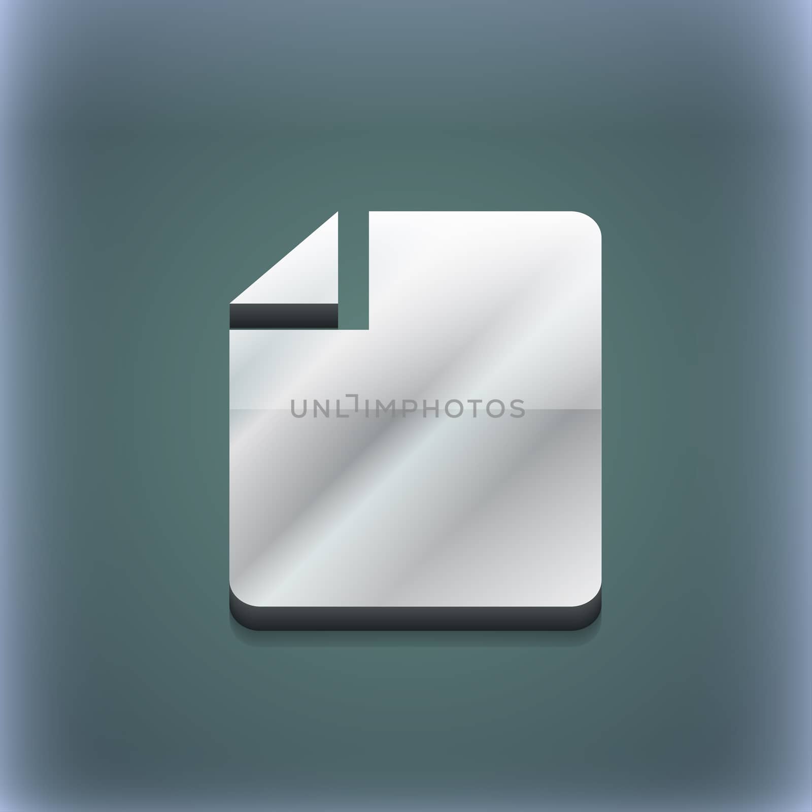 Text file icon symbol. 3D style. Trendy, modern design with space for your text illustration. Raster version