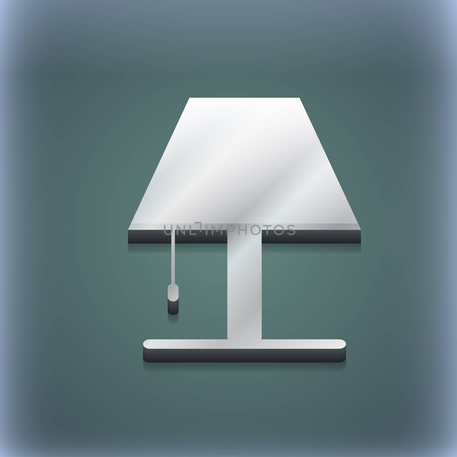 Lamp icon symbol. 3D style. Trendy, modern design with space for your text illustration. Raster version