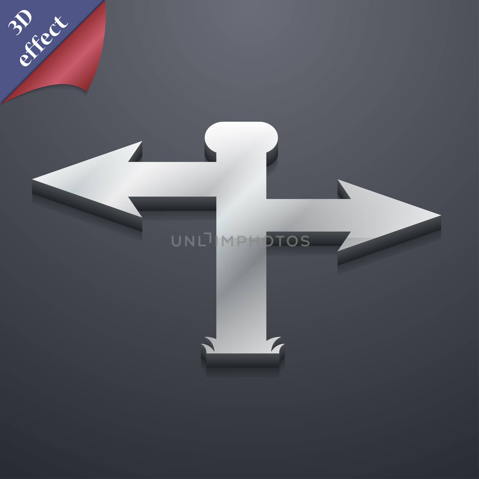 Blank Road Sign  icon symbol. 3D style. Trendy, modern design with space for your text illustration. Rastrized copy