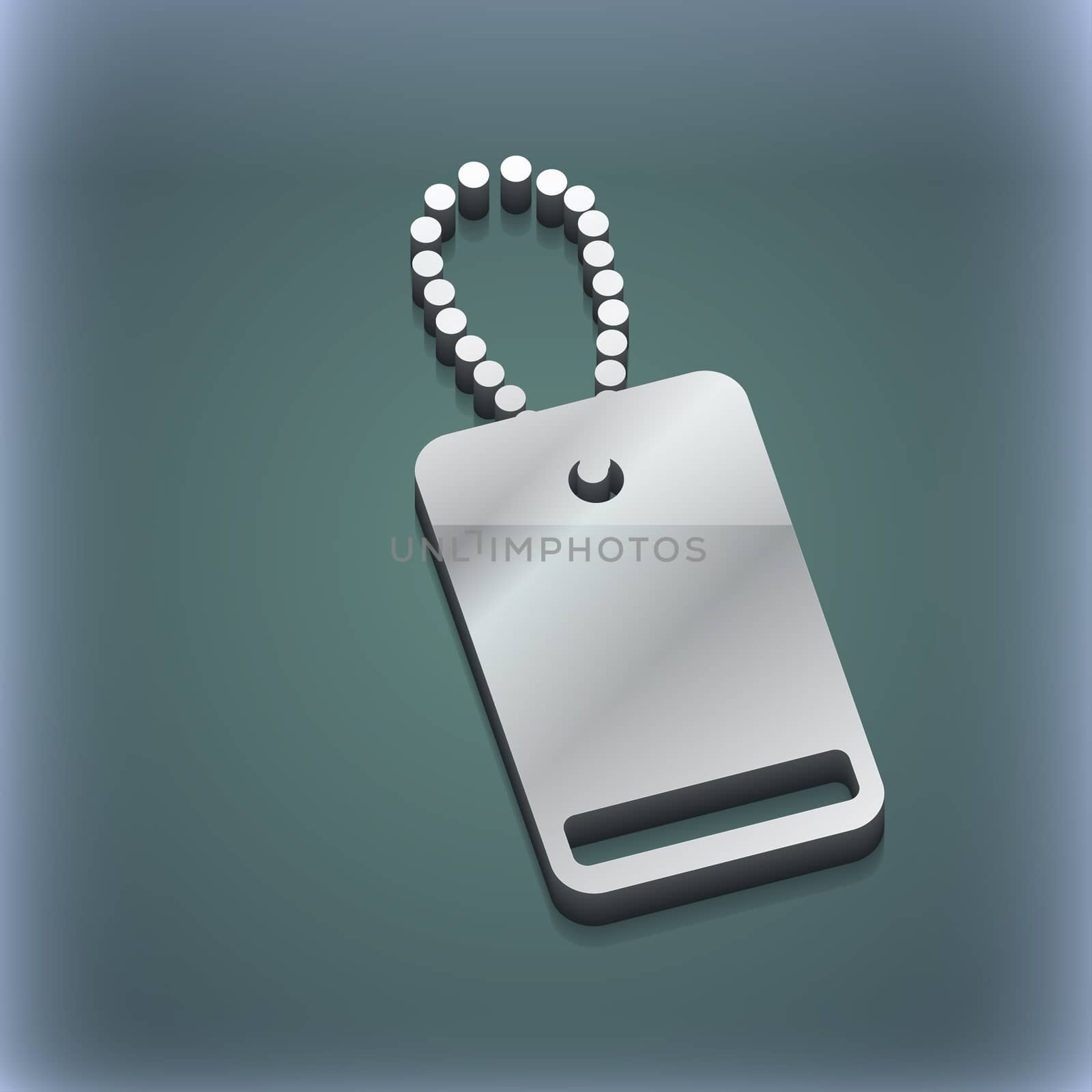 army chains icon symbol. 3D style. Trendy, modern design with space for your text illustration. Raster version