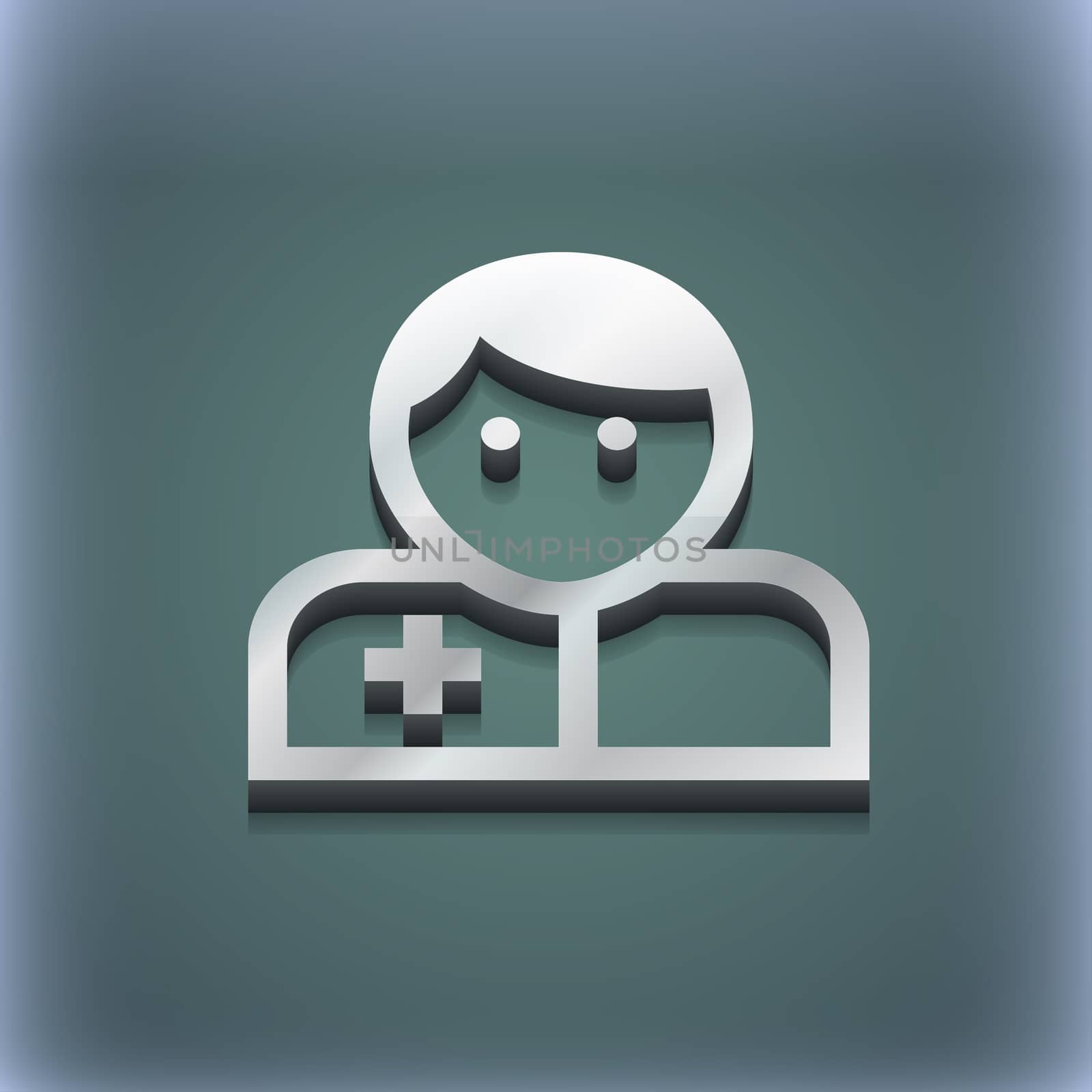 Doctor icon symbol. 3D style. Trendy, modern design with space for your text . Raster by serhii_lohvyniuk