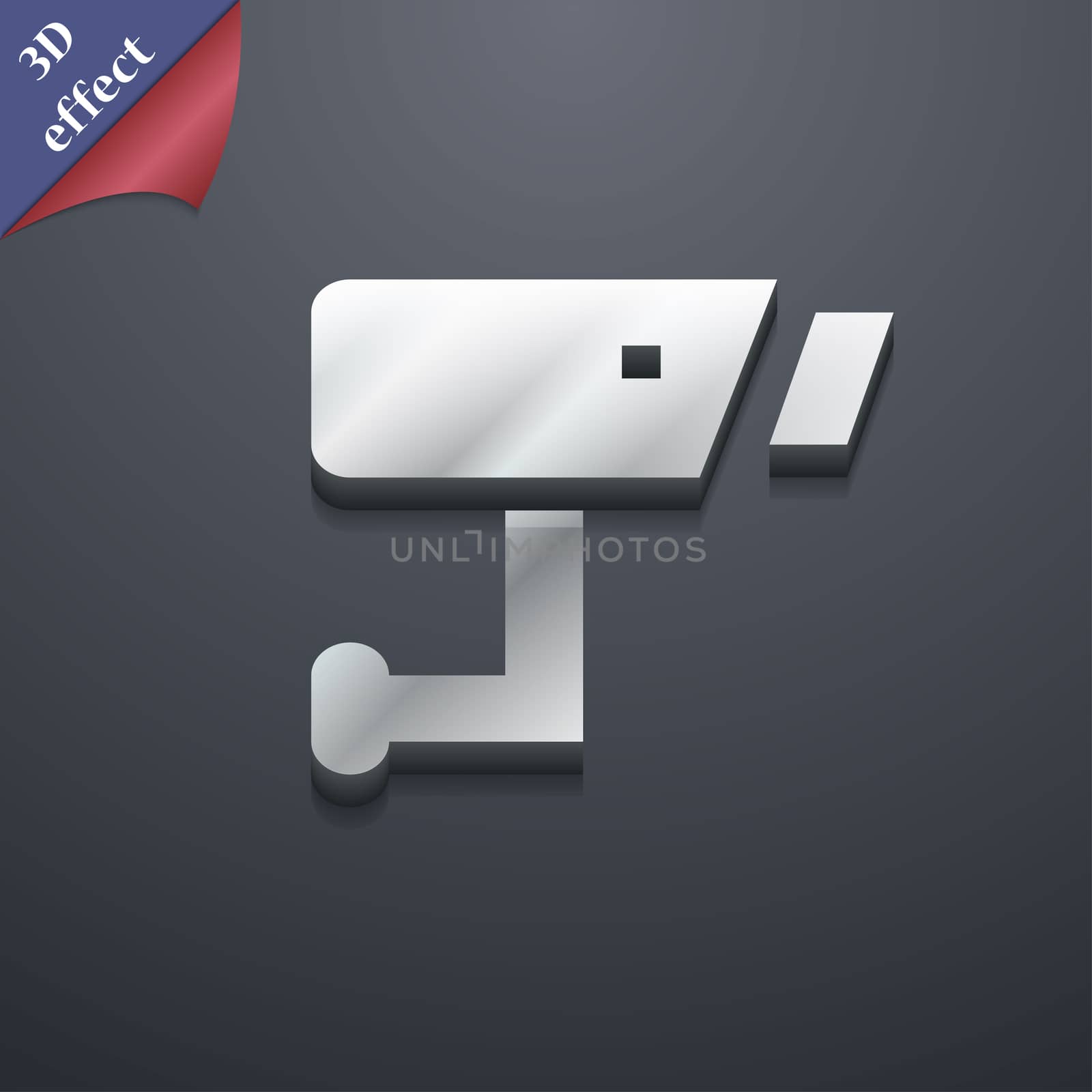 Surveillance Camera icon symbol. 3D style. Trendy, modern design with space for your text illustration. Rastrized copy