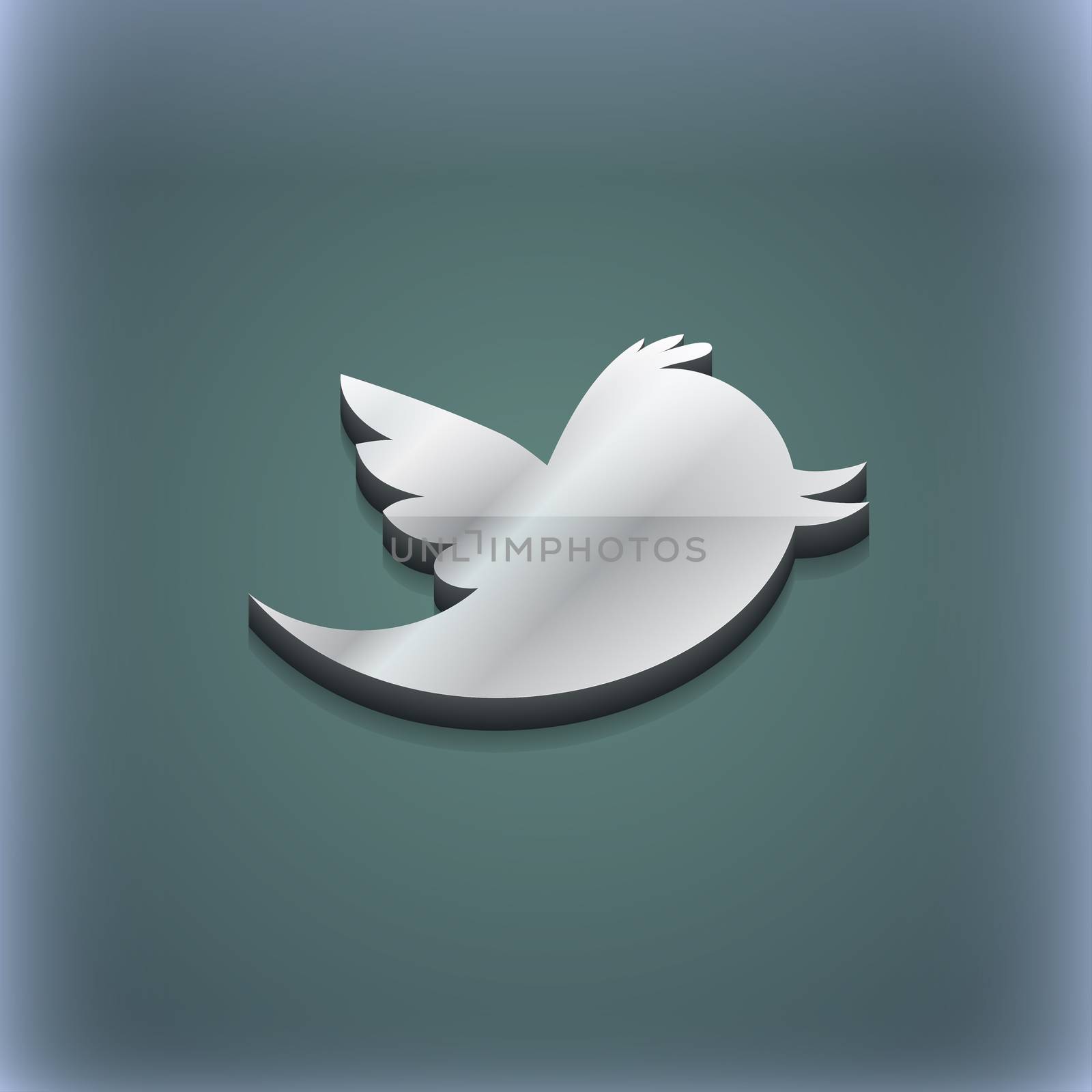 Social media, messages twitter retweet icon symbol. 3D style. Trendy, modern design with space for your text illustration. Raster version